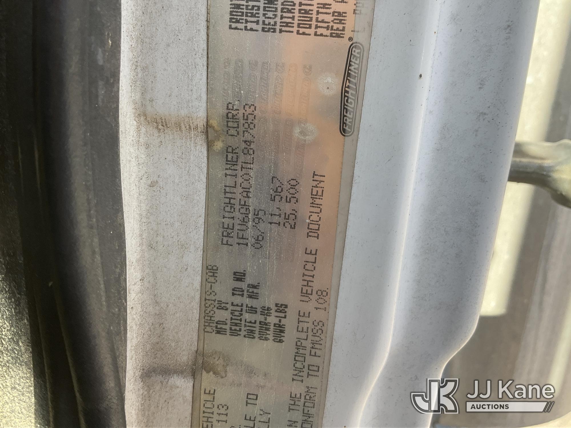 (China Grove, NC) 1996 Freightliner FL60 Van Body Truck Not Running, Condition Unknown, Cracked Wind