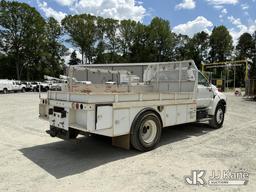 (China Grove, NC) 2015 Ford F750 URD/Flatbed Truck Runs & Moves) (Jump To Start, Check Engine Lights