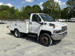 (China Grove, NC) 2008 GMC C5500 Service Truck Runs & Moves) (Check Engine Light On, Body Damage, Mi