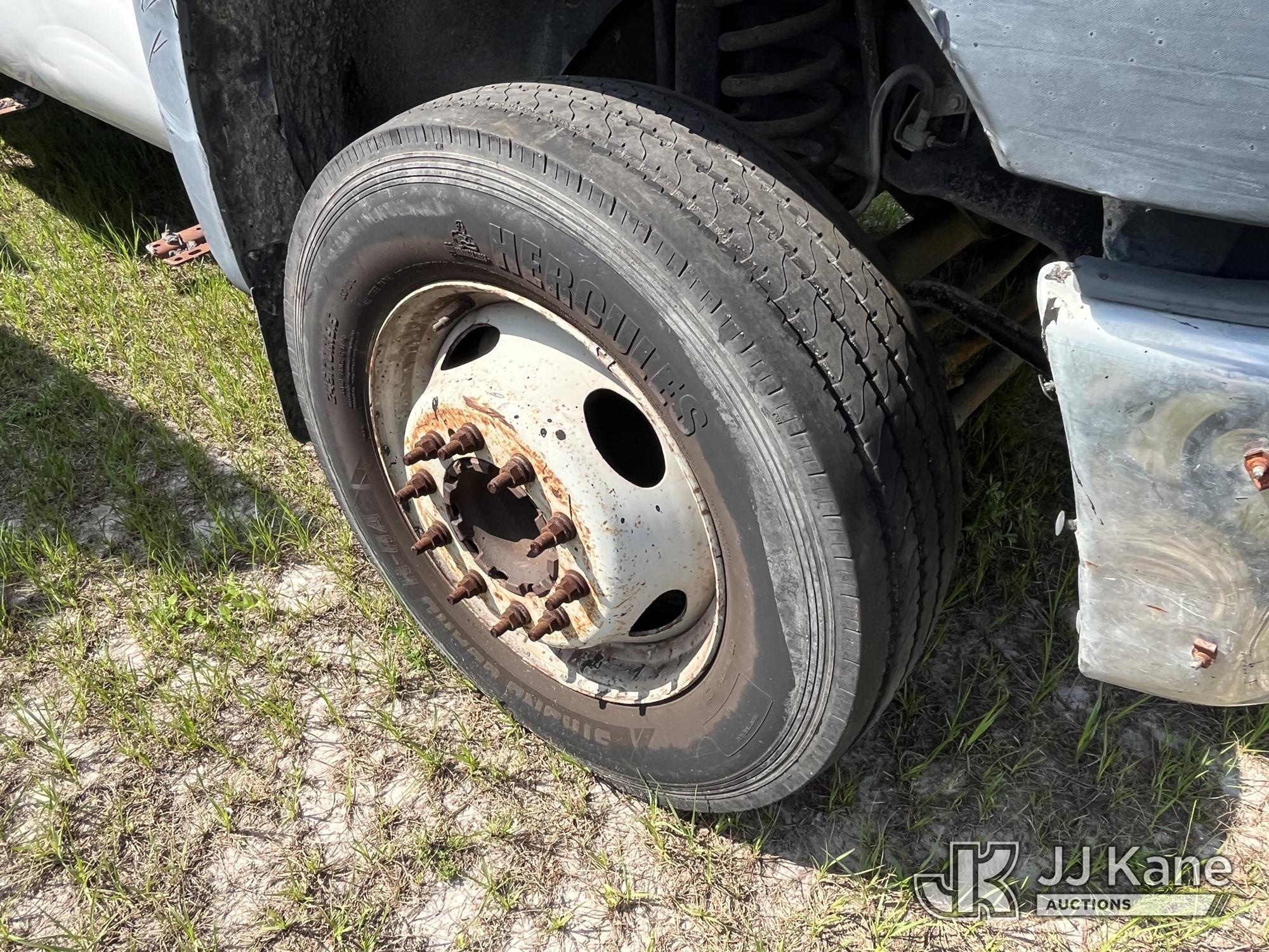 (Tampa, FL) 2014 Ford F450 Dump Truck Not Running, Condition Unknown, Cranks, Body Damage, Has Power