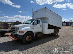 (Kodak, TN) 2008 Ford F750 Chipper Dump Truck Runs, Moves, Dump Operates, Body Damage