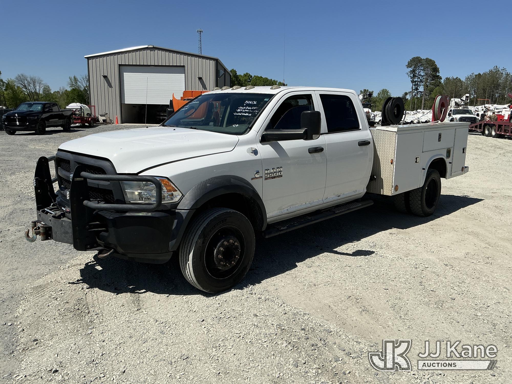(China Grove, NC) 2014 RAM 5500 4x4 Crew-Cab Service Truck Runs & Moves) (Check Engine Light On, DEF