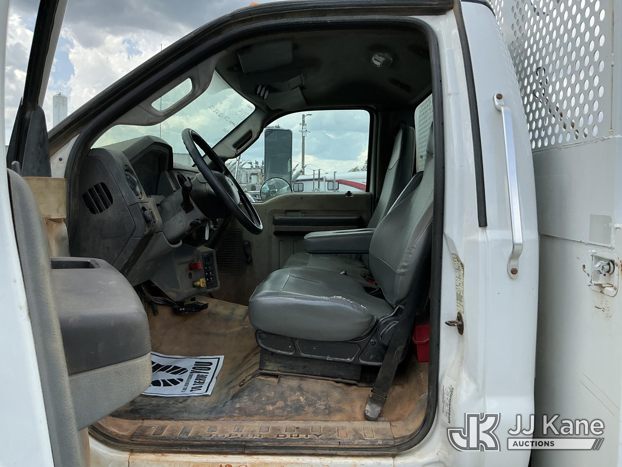 (China Grove, NC) 2015 Ford F750 URD/Flatbed Truck Runs & Moves) (Jump To Start, Check Engine Lights