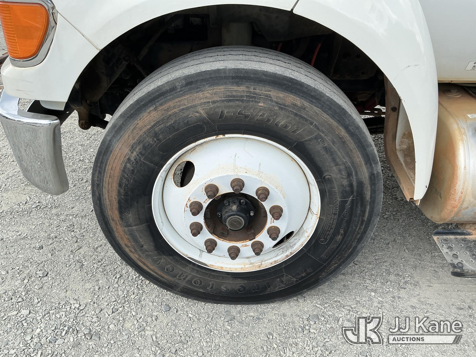 (China Grove, NC) 2015 Ford F750 URD/Flatbed Truck Runs & Moves) (Jump To Start, Check Engine Lights
