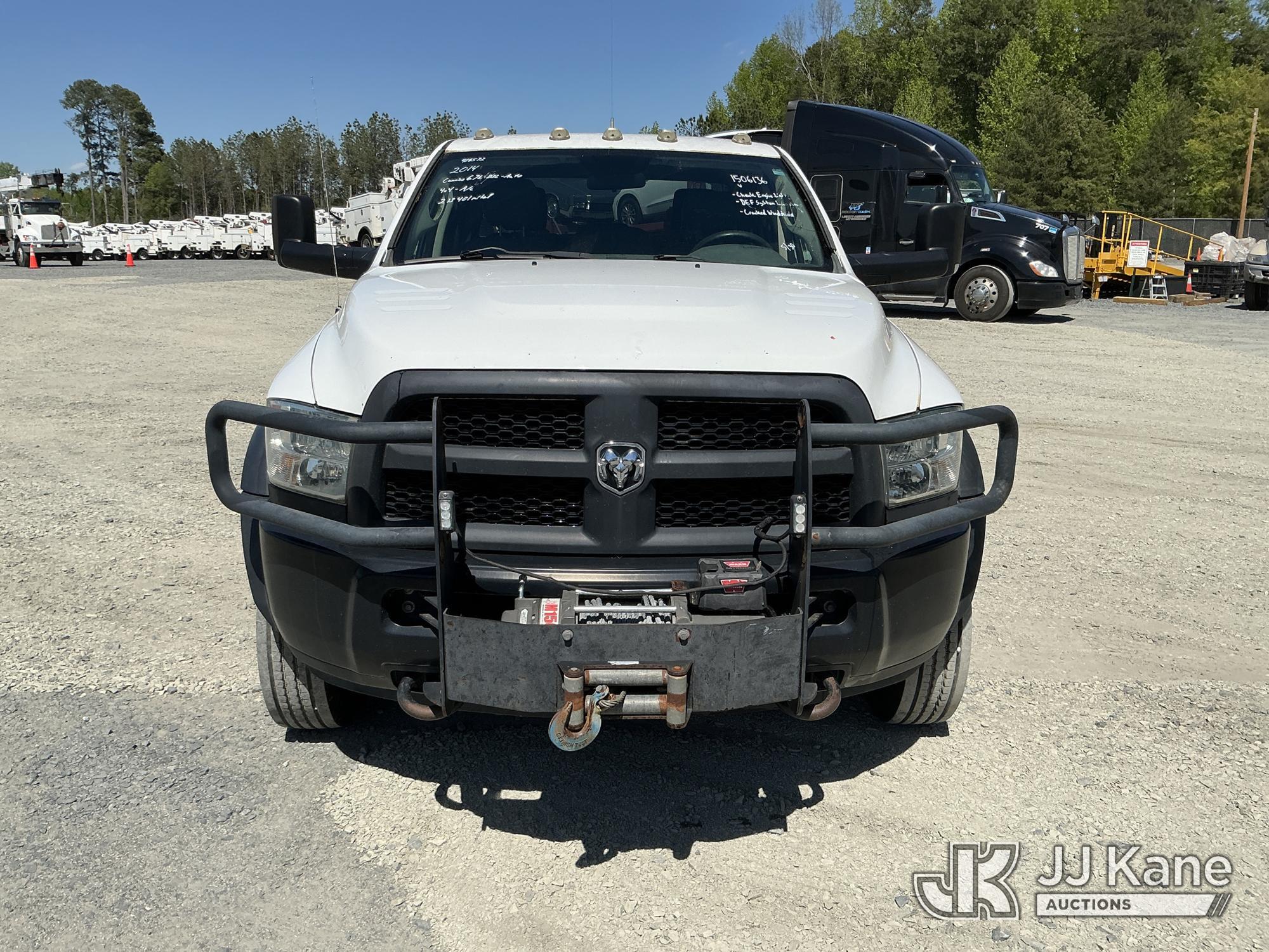 (China Grove, NC) 2014 RAM 5500 4x4 Crew-Cab Service Truck Runs & Moves) (Check Engine Light On, DEF