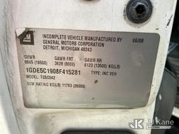 (China Grove, NC) 2008 GMC C5500 Service Truck Runs & Moves) (Check Engine Light On, Body Damage, Mi