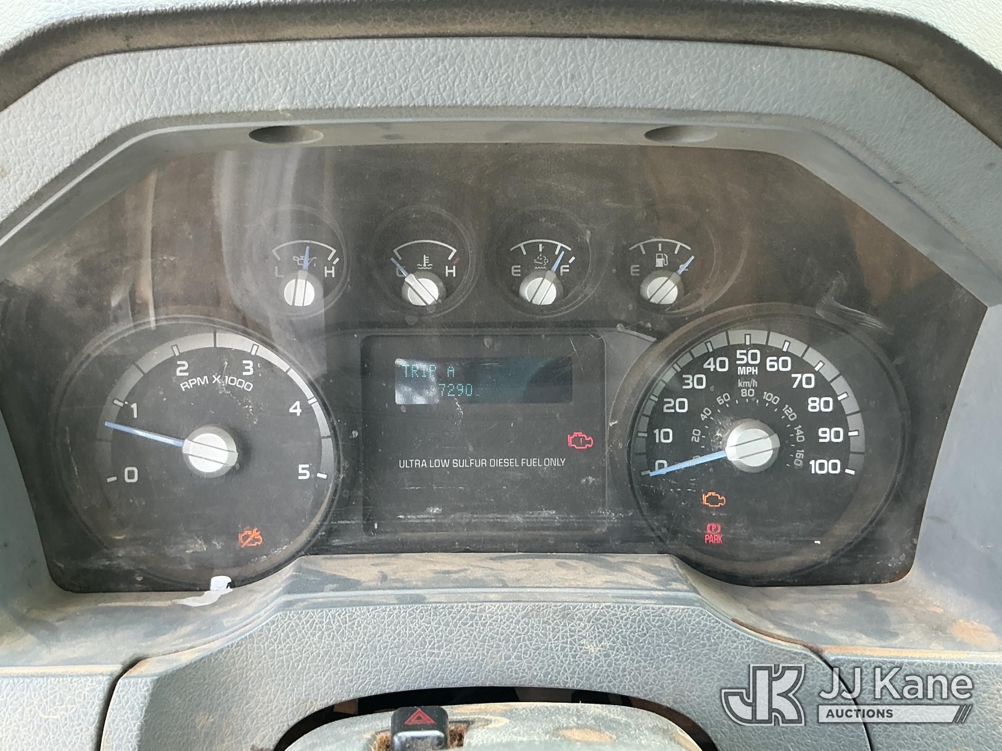 (China Grove, NC) 2015 Ford F750 URD/Flatbed Truck Runs & Moves) (Jump To Start, Check Engine Lights