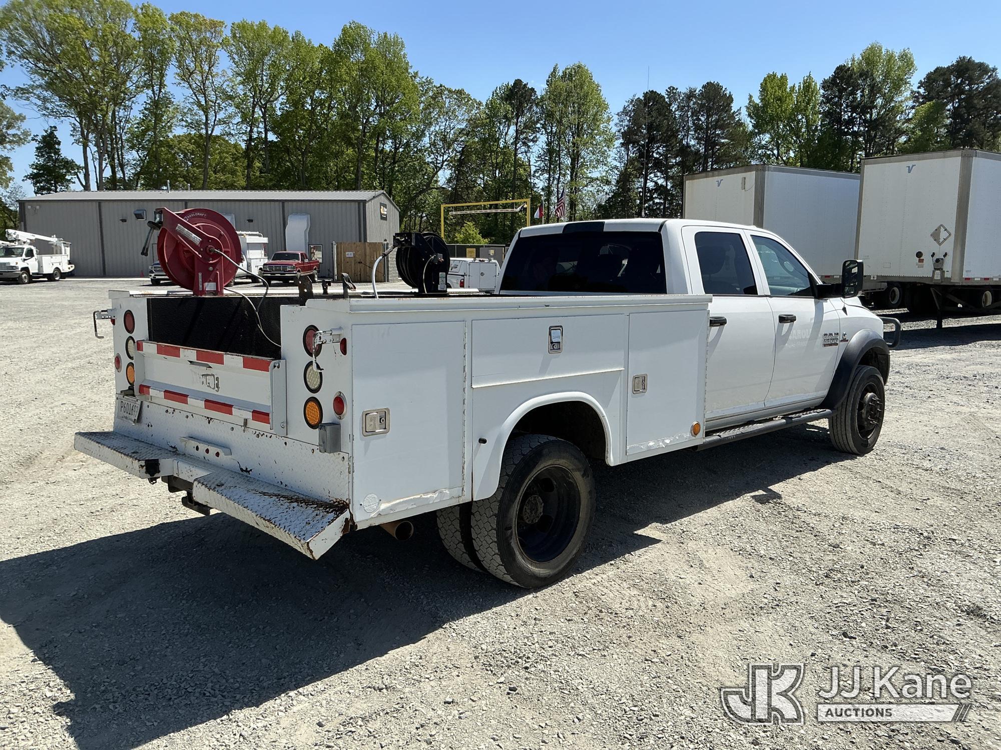(China Grove, NC) 2014 RAM 5500 4x4 Crew-Cab Service Truck Runs & Moves) (Check Engine Light On, DEF