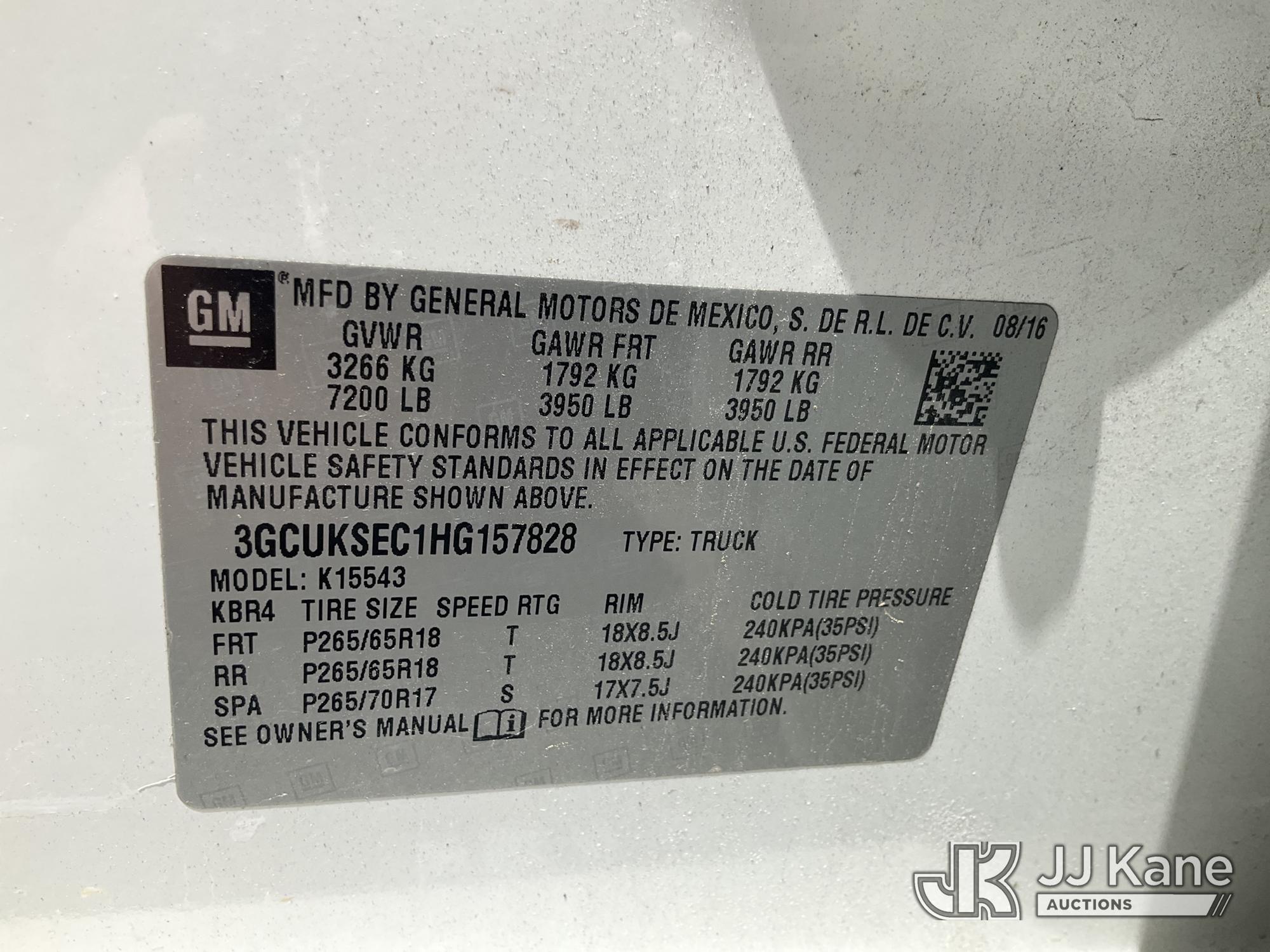 (Byram, MS) 2017 Chevrolet Silverado 1500 4x4 Crew-Cab Pickup Truck Runs & Moves) (Front Bumper Dama