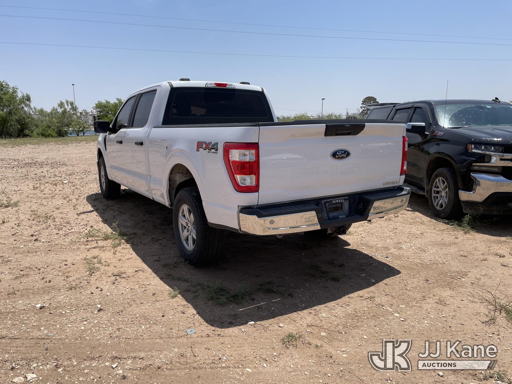 (Odessa, TX) 2021 Ford F150 4x4 Crew-Cab Pickup Truck Runs & Moves) (Starts, Infotainment Screen Is