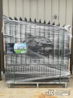 (South Beloit, IL) 2025 1 Set of 14ft Greatbear Bi-parting Iron Gate with "OX" artwork (new/unused)