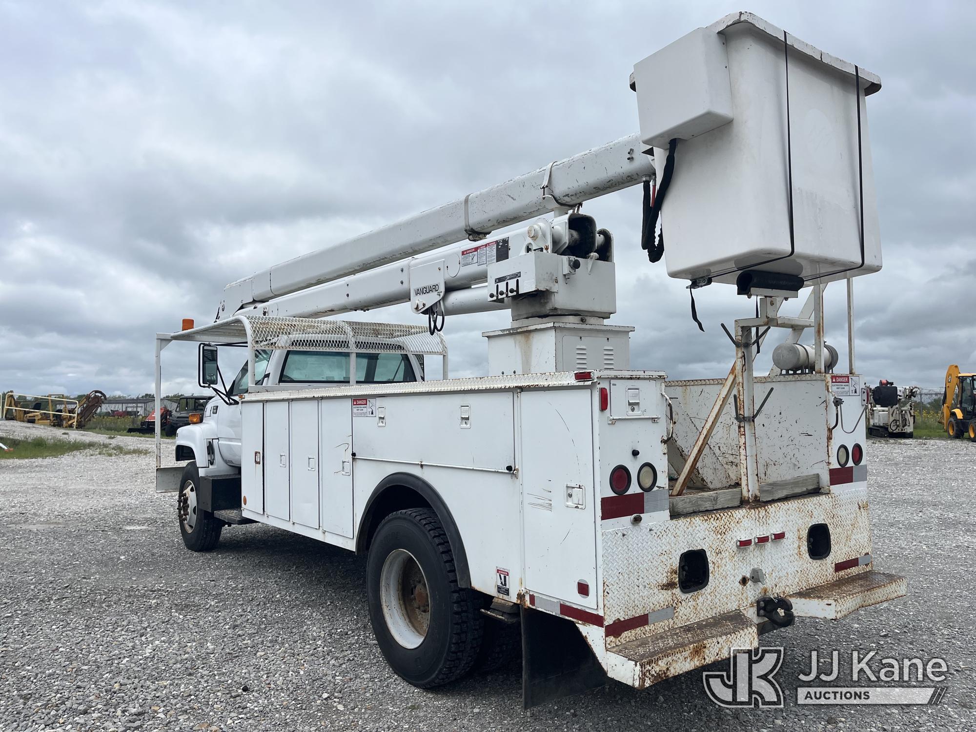 (Hawk Point, MO) Teco V5A-55IP-2TFE2, Bucket Truck rear mounted on 2000 GMC C7H042 Utility Truck Run