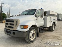 (San Antonio, TX) 2004 Ford F-650 Service Truck, Utility Company Owned and Maintained Runs & Moves)