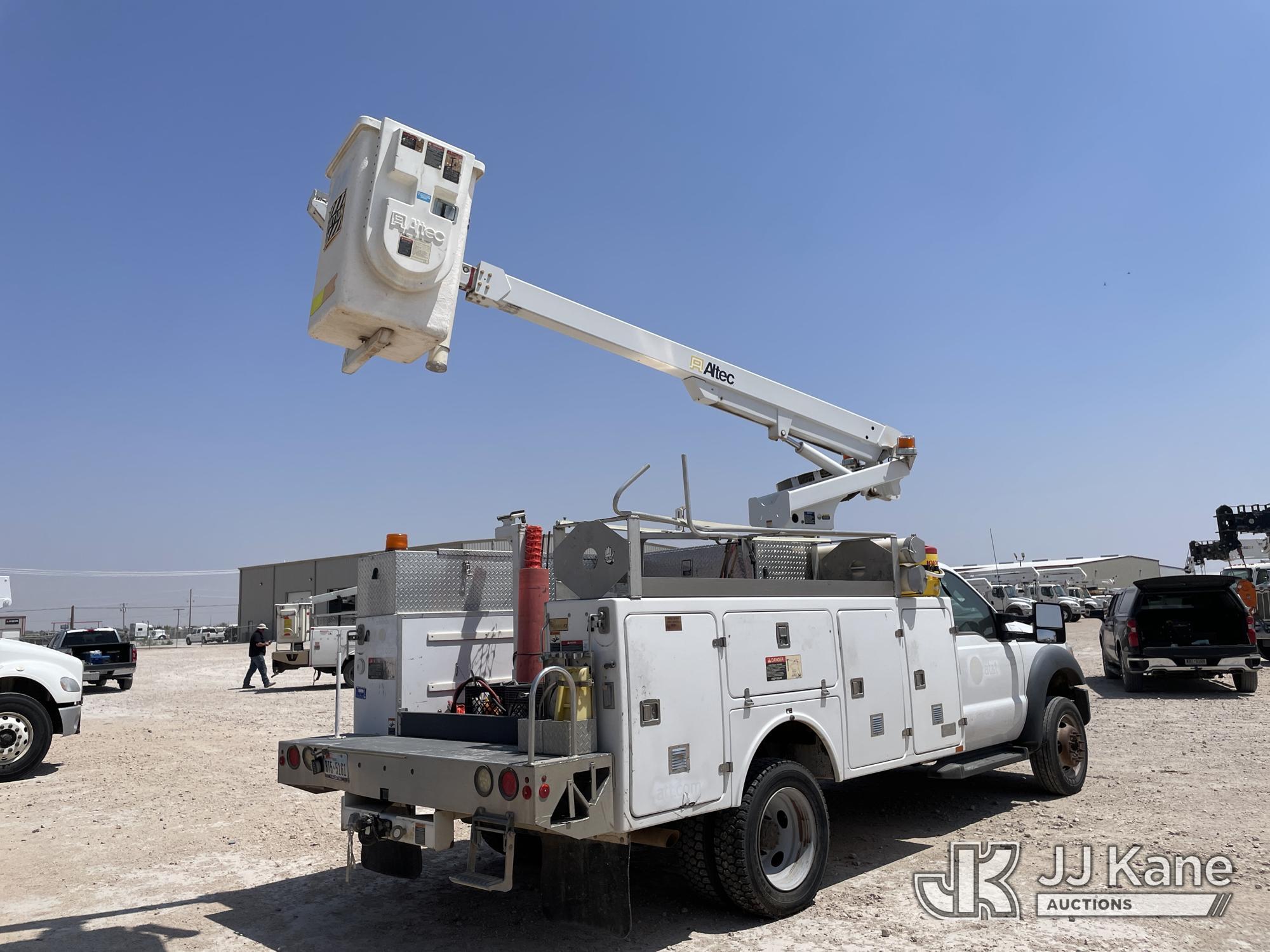 (Odessa, TX) Altec AT200-A, Telescopic Non-Insulated Bucket Truck mounted behind cab on 2012 Ford F4