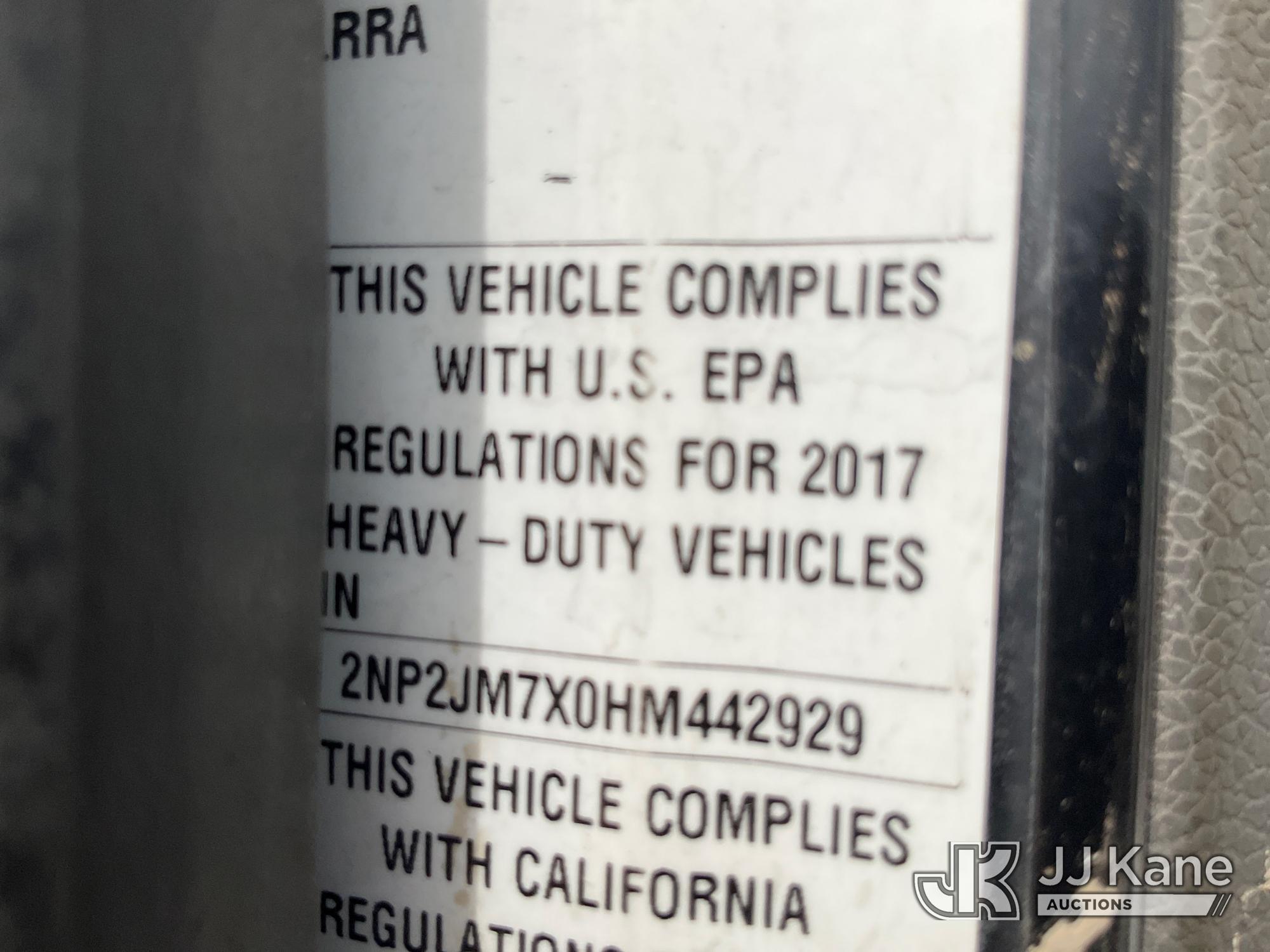 (Kansas City, MO) 2017 PETERBILT 337 Mechanics Service Truck Runs, Crane Operates) (Does Not Move, J