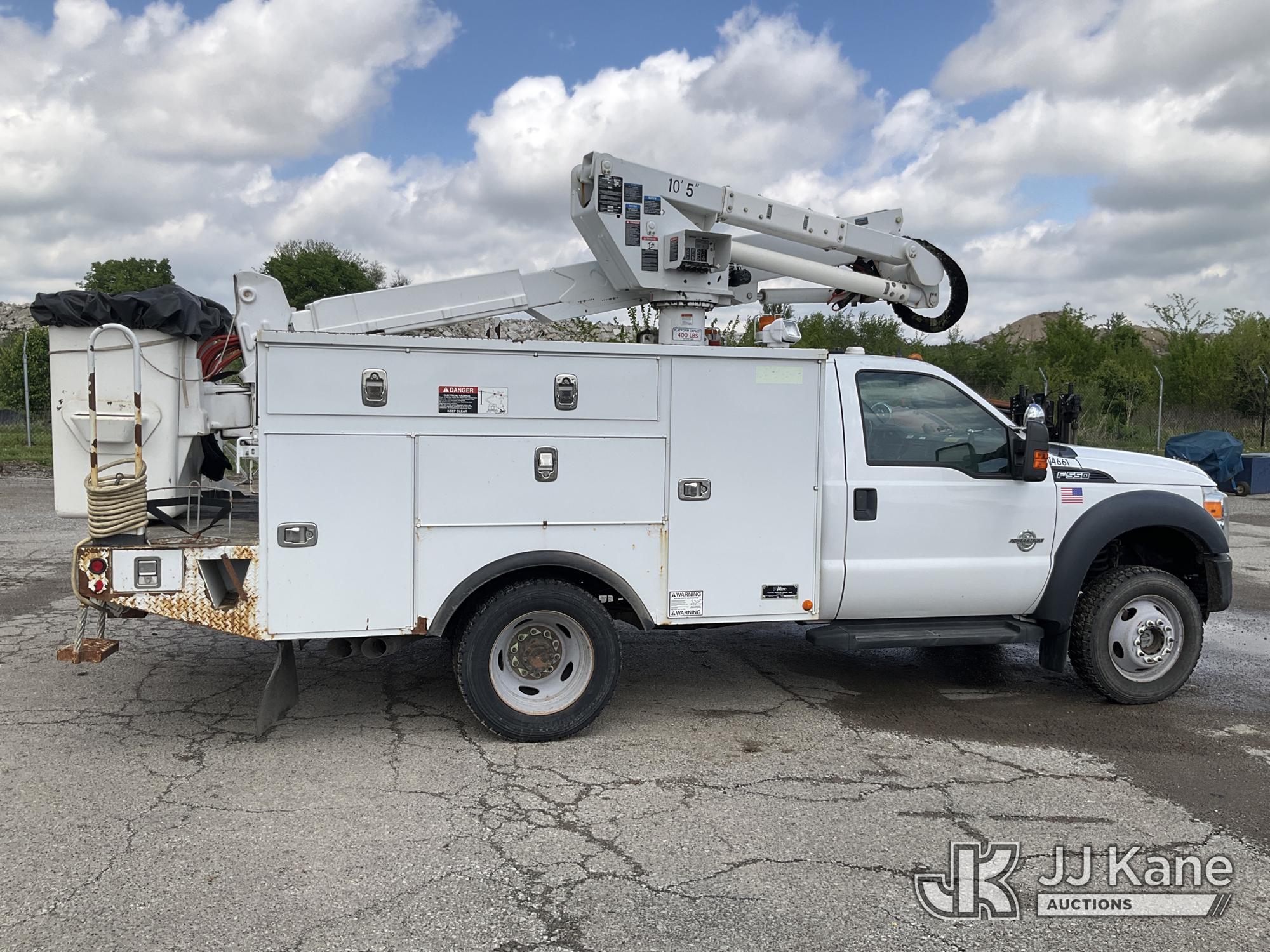 (Kansas City, MO) Altec AT37G, Articulating & Telescopic Bucket Truck mounted behind cab on 2015 For