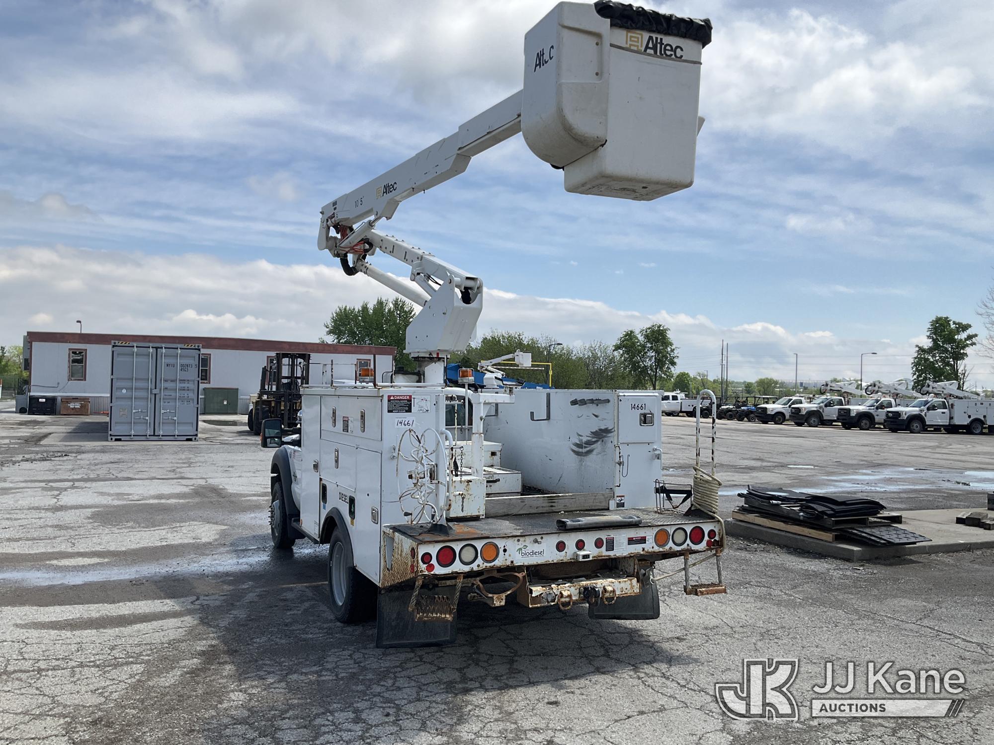 (Kansas City, MO) Altec AT37G, Articulating & Telescopic Bucket Truck mounted behind cab on 2015 For