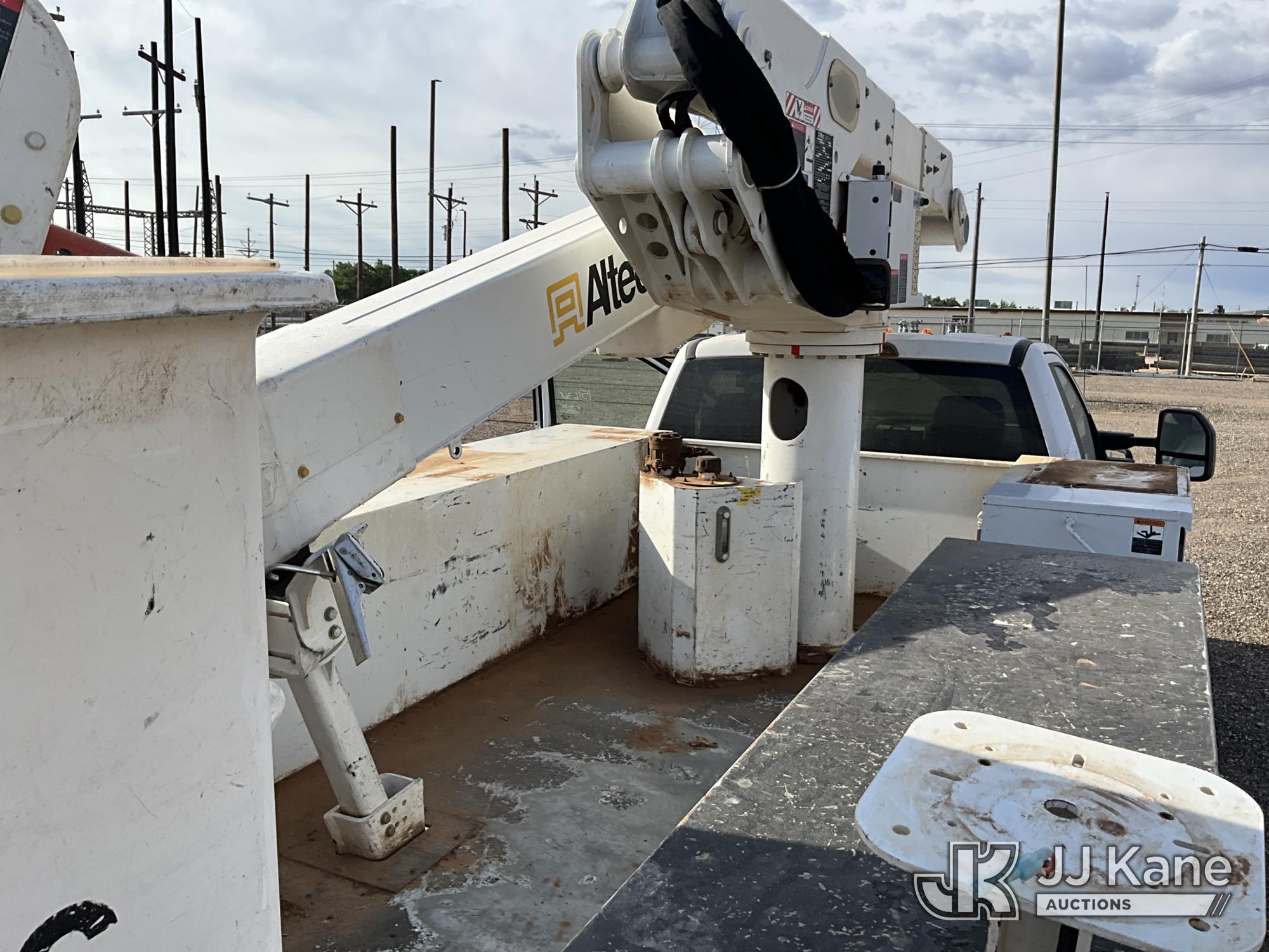 (Tahoka, TX) Altec AT41-M, Articulating & Telescopic Material Handling Bucket Truck mounted behind c