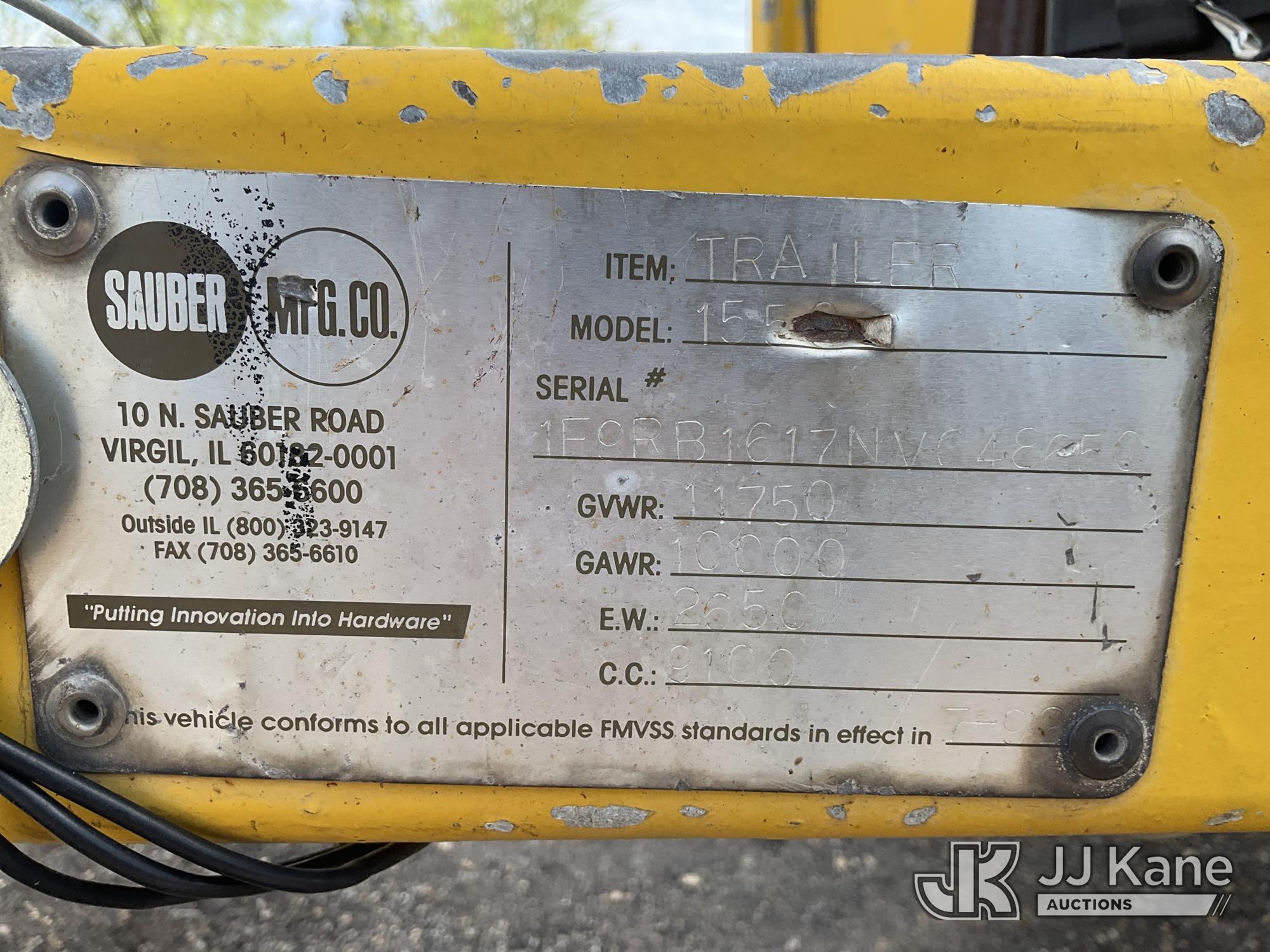 (South Beloit, IL) 1992 Sauber 1550 S/A Reel/Material Trailer