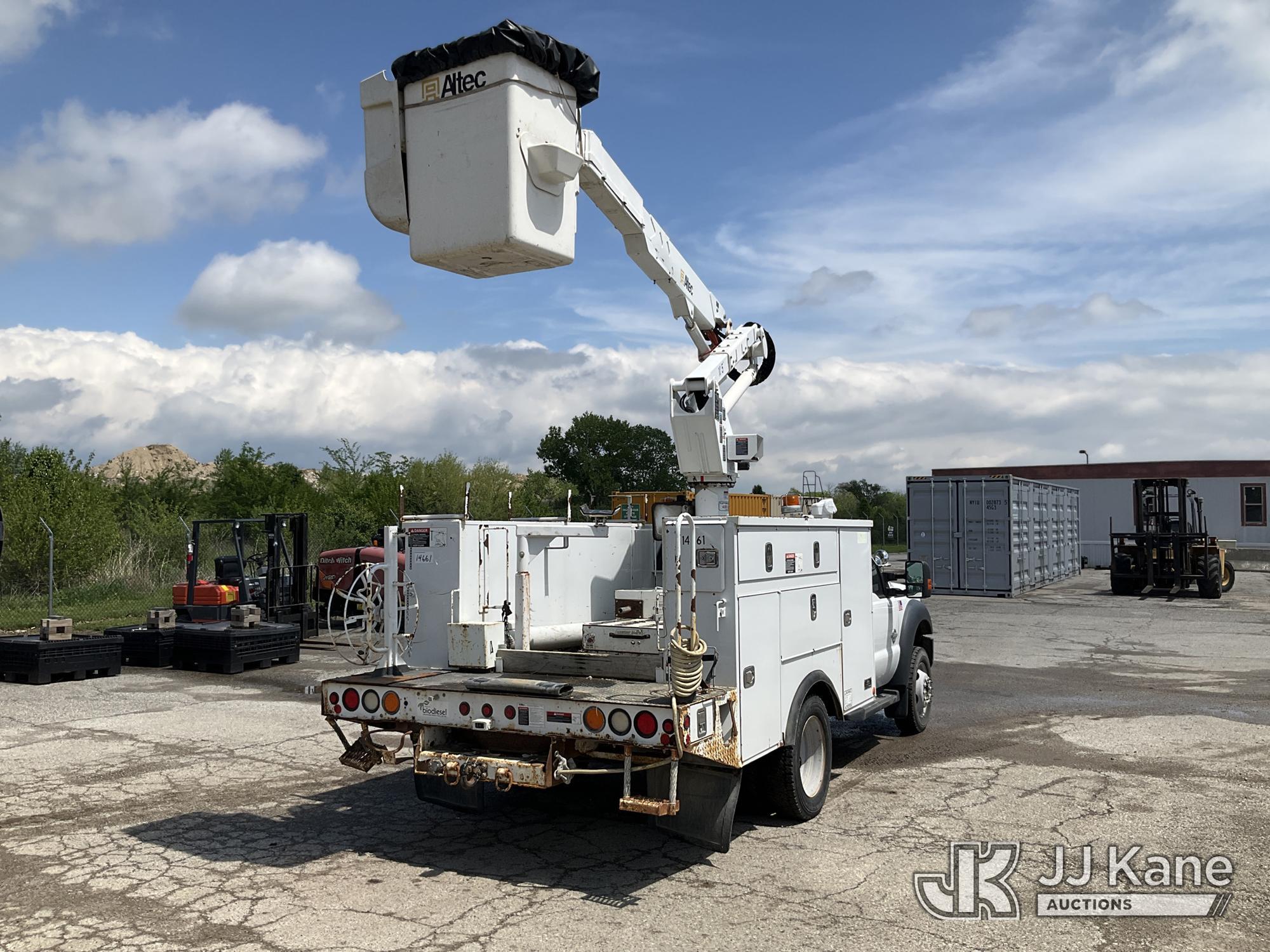 (Kansas City, MO) Altec AT37G, Articulating & Telescopic Bucket Truck mounted behind cab on 2015 For