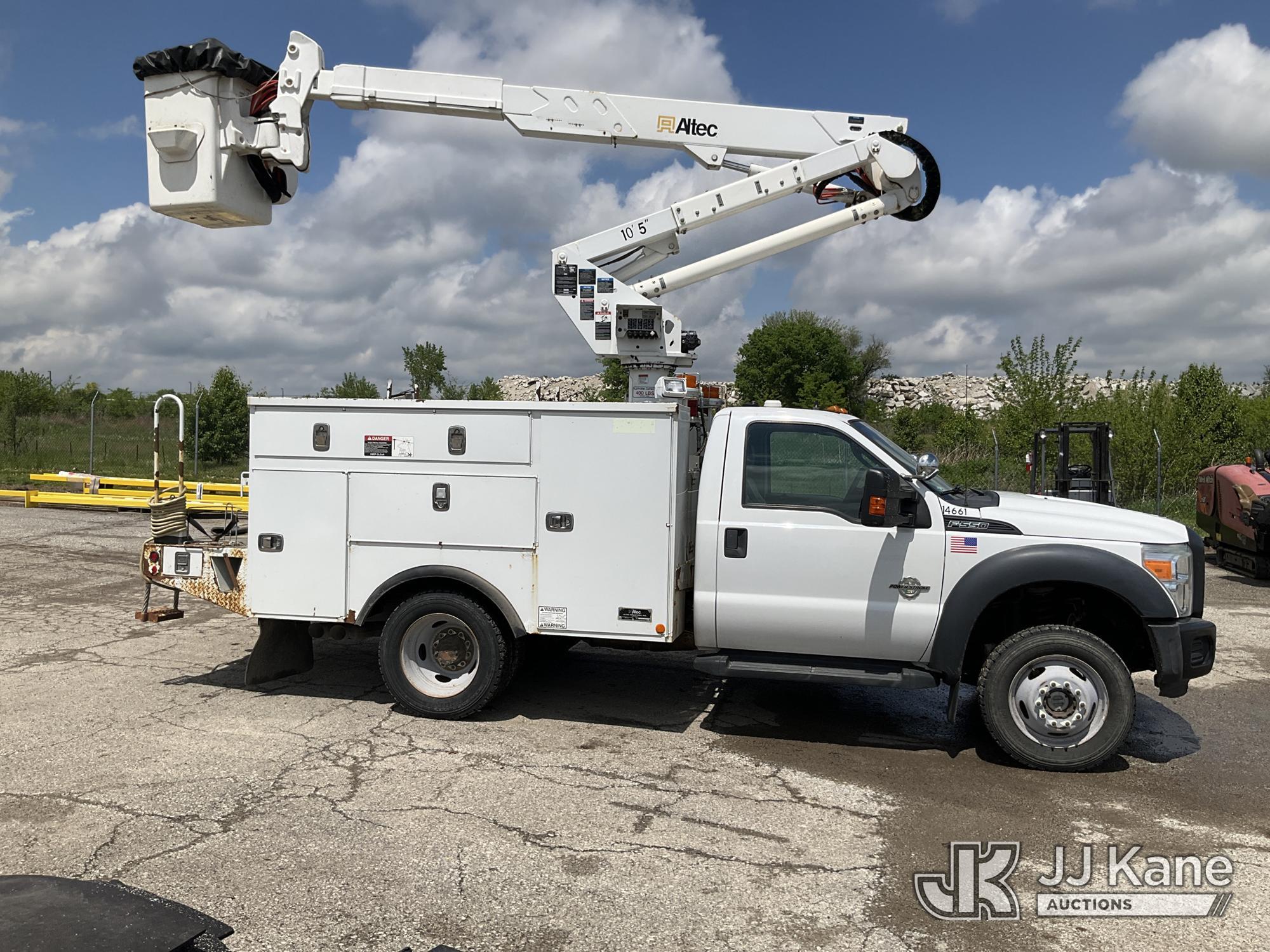 (Kansas City, MO) Altec AT37G, Articulating & Telescopic Bucket Truck mounted behind cab on 2015 For