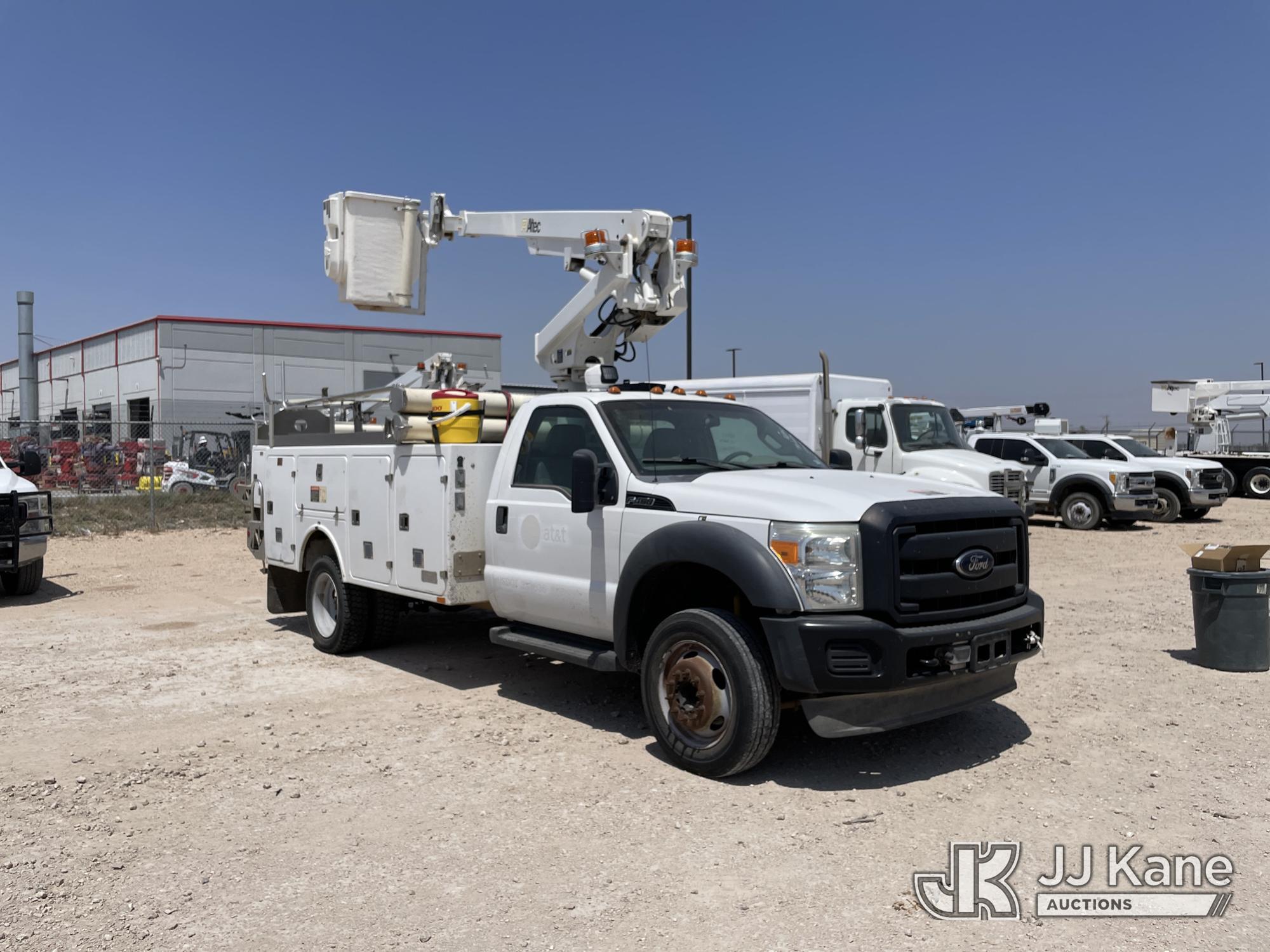(Odessa, TX) Altec AT200-A, Telescopic Non-Insulated Bucket Truck mounted behind cab on 2012 Ford F4