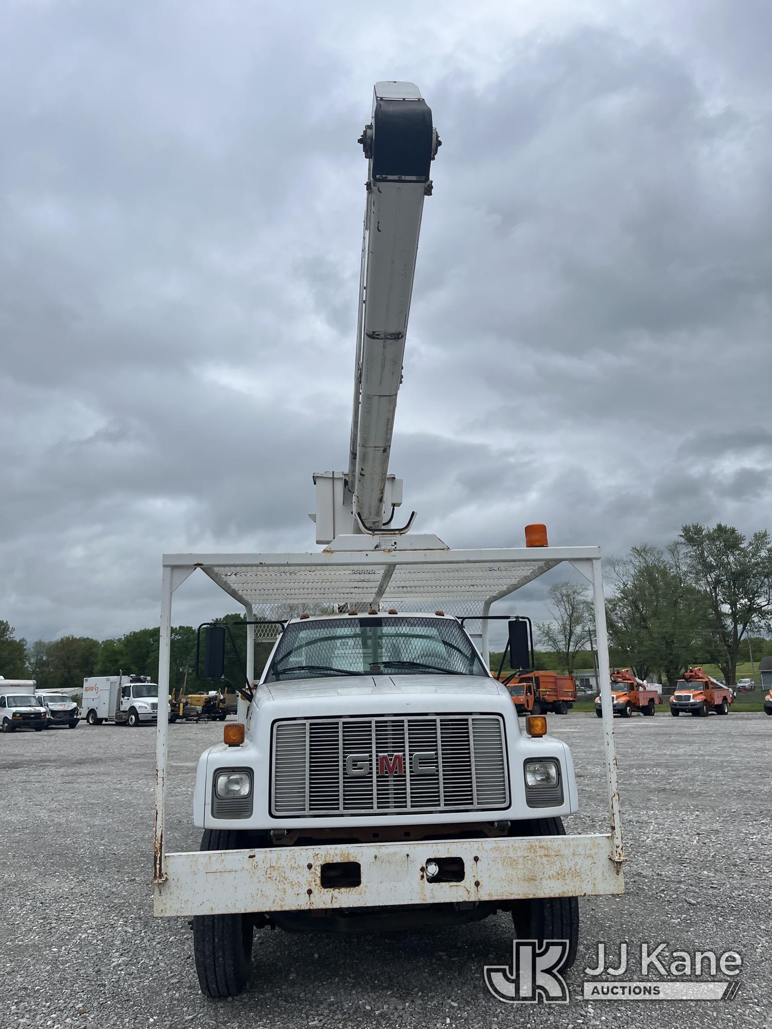 (Hawk Point, MO) Teco V5A-55IP-2TFE2, Bucket Truck rear mounted on 2000 GMC C7H042 Utility Truck Run
