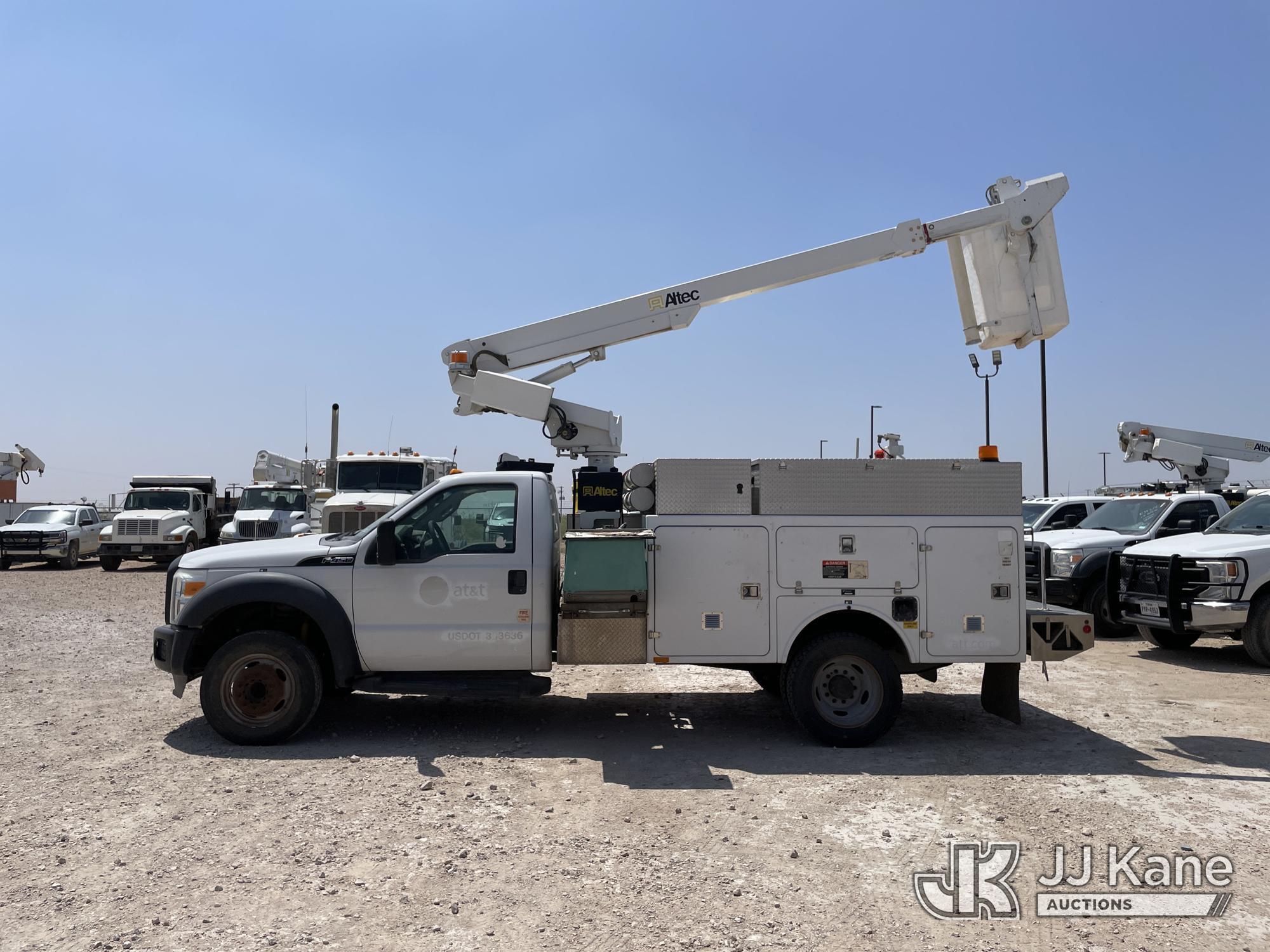 (Odessa, TX) Altec AT200-A, Telescopic Non-Insulated Bucket Truck mounted behind cab on 2012 Ford F4
