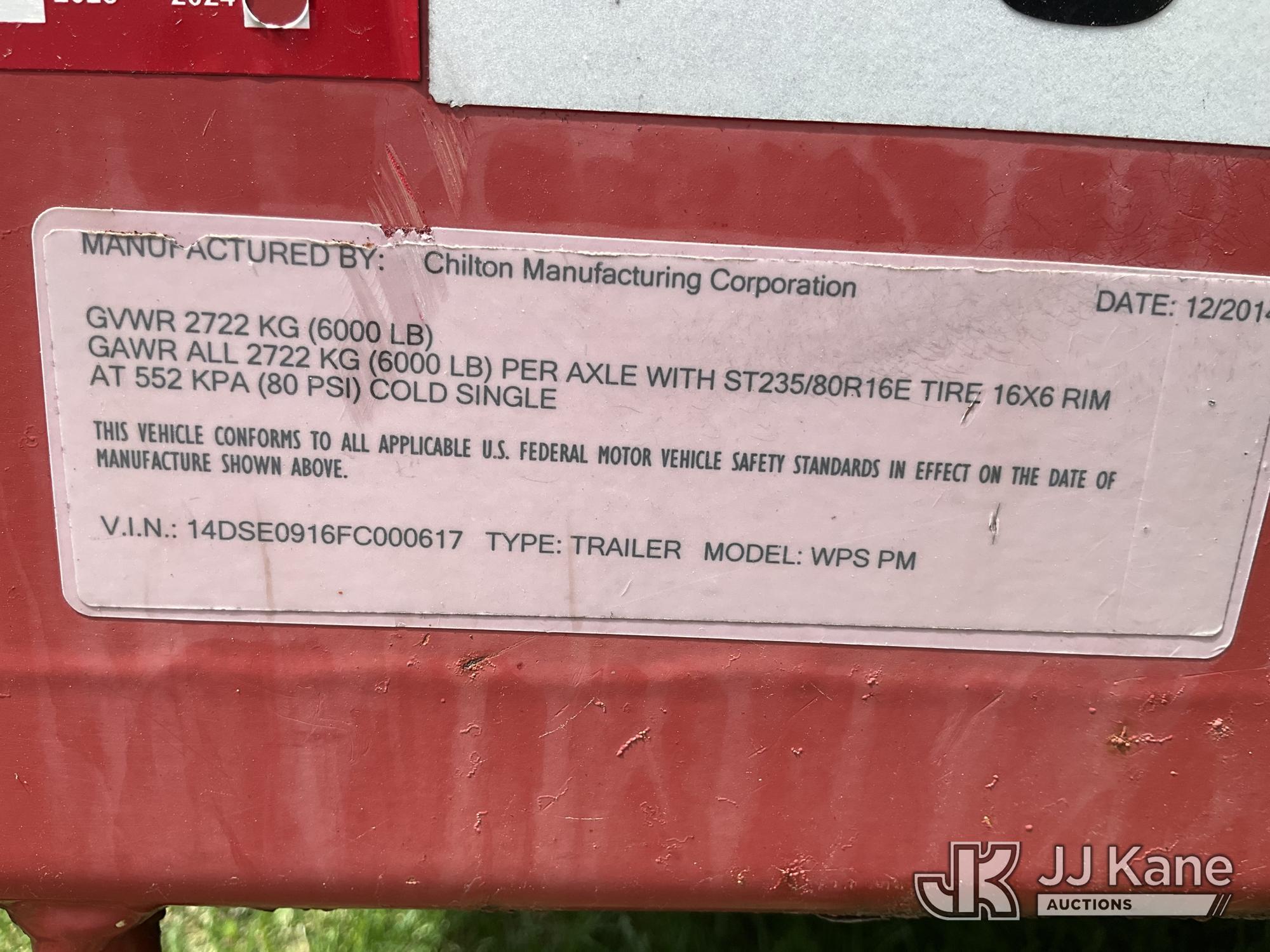 (Neenah, WI) 2015 Chilton S/A Pole/Material Trailer