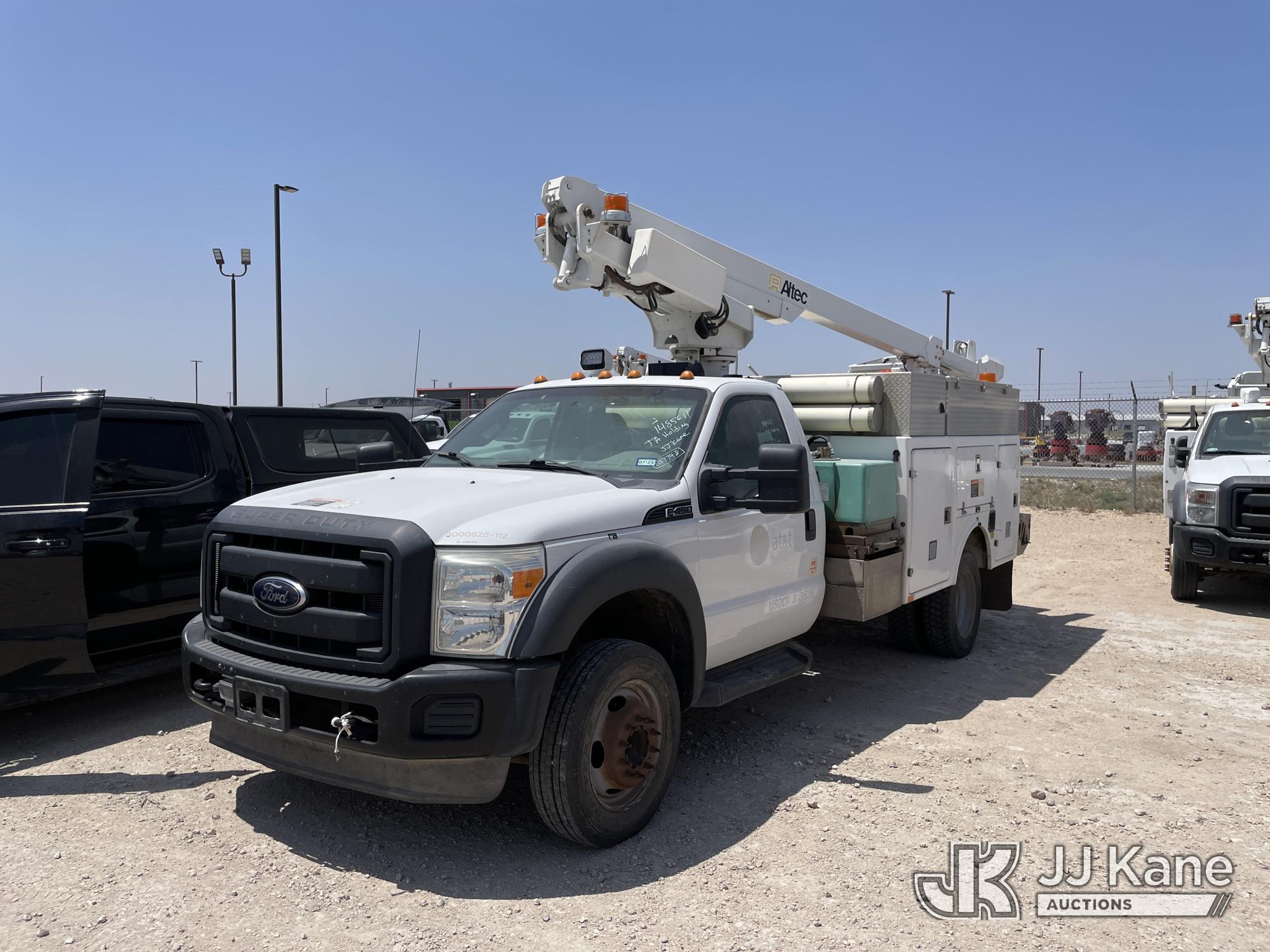 (Odessa, TX) Altec AT200-A, Telescopic Non-Insulated Bucket Truck mounted behind cab on 2012 Ford F4