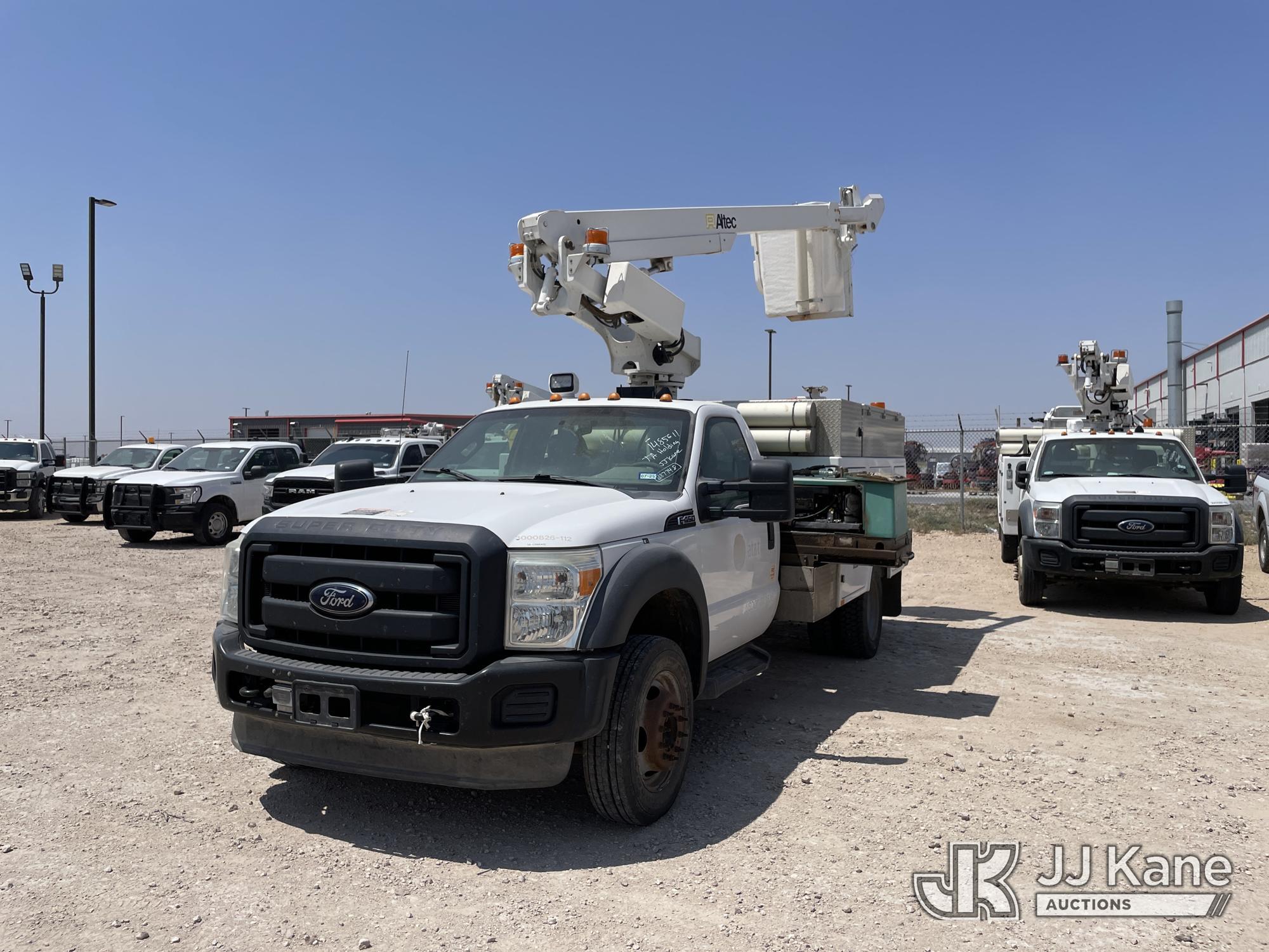 (Odessa, TX) Altec AT200-A, Telescopic Non-Insulated Bucket Truck mounted behind cab on 2012 Ford F4