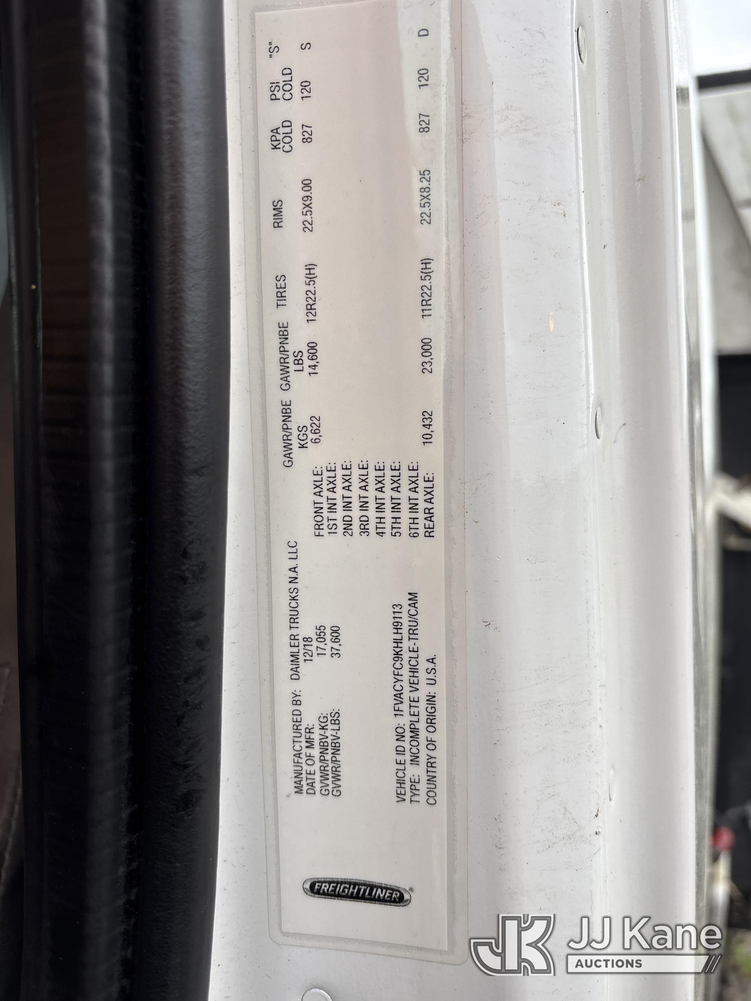(Rome, NY) DEALER ONLY--Altec AN55E, Material Handling Bucket Truck mounted behind cab on 2019 Freig