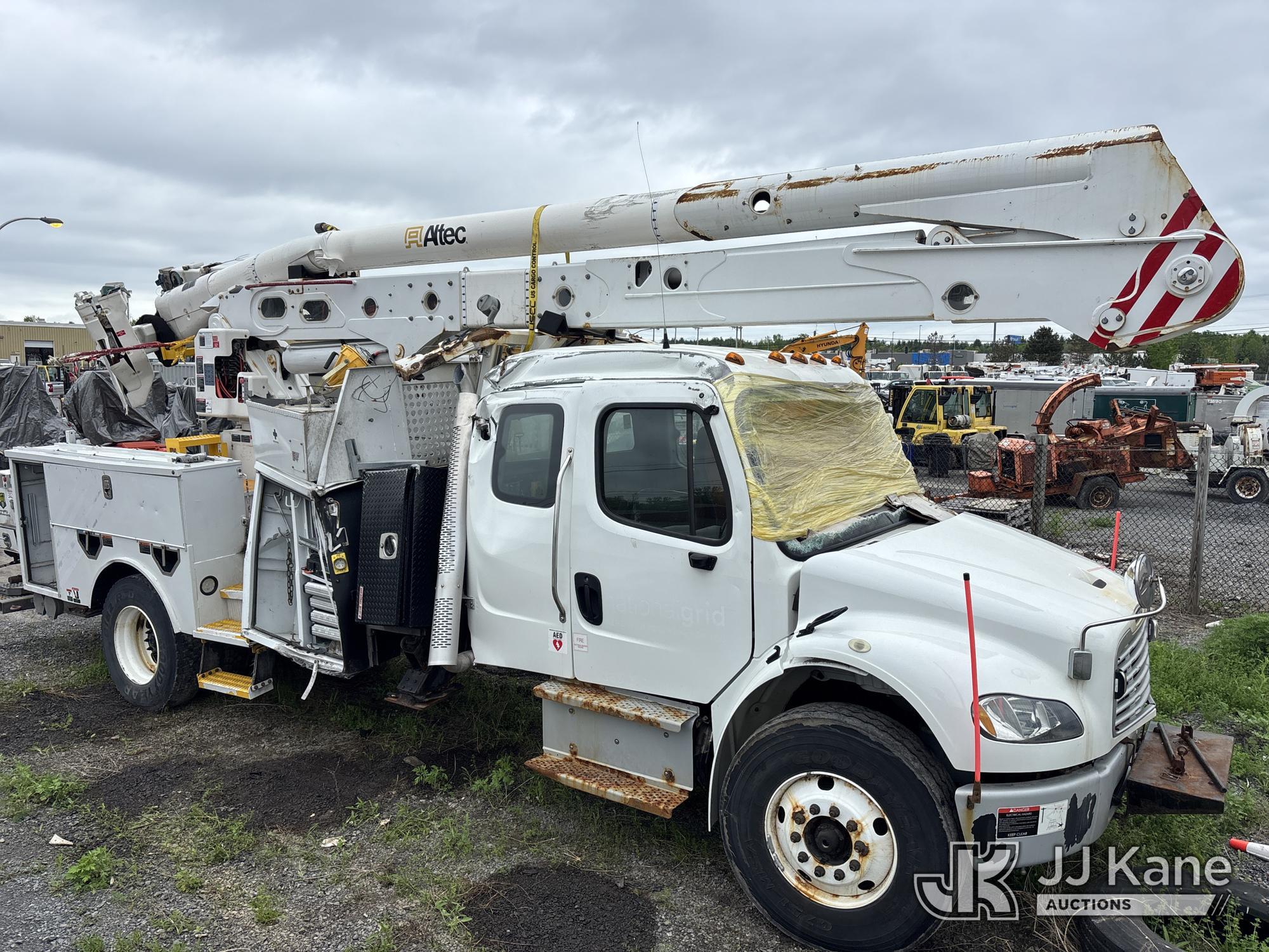 (Rome, NY) DEALER ONLY--Altec AN55E, Material Handling Bucket Truck mounted behind cab on 2019 Freig