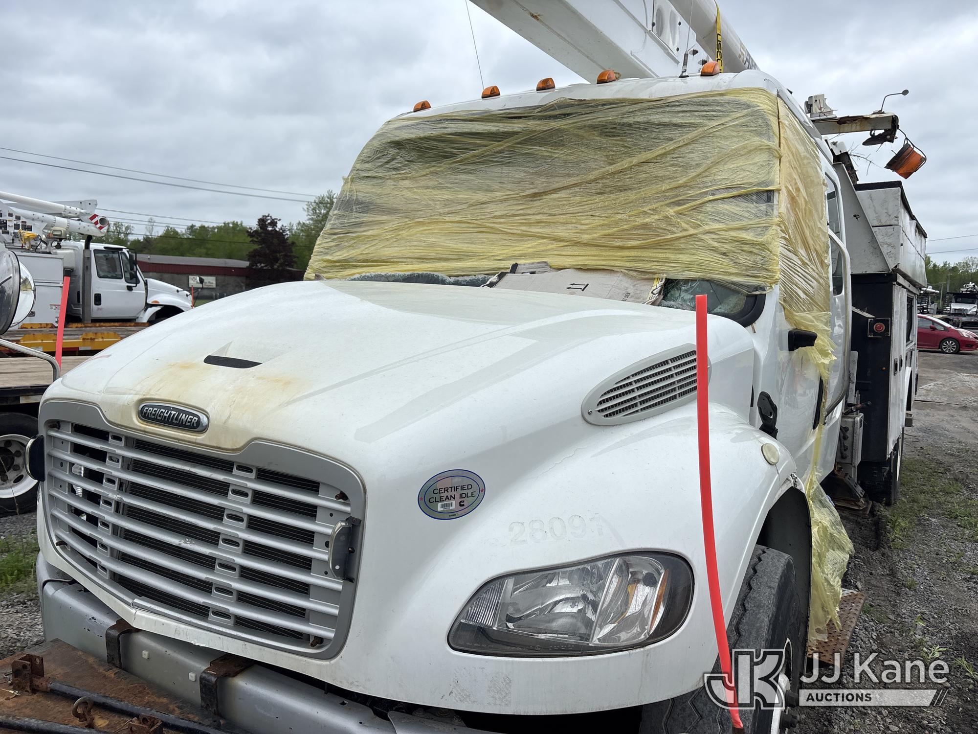 (Rome, NY) DEALER ONLY--Altec AN55E, Material Handling Bucket Truck mounted behind cab on 2019 Freig