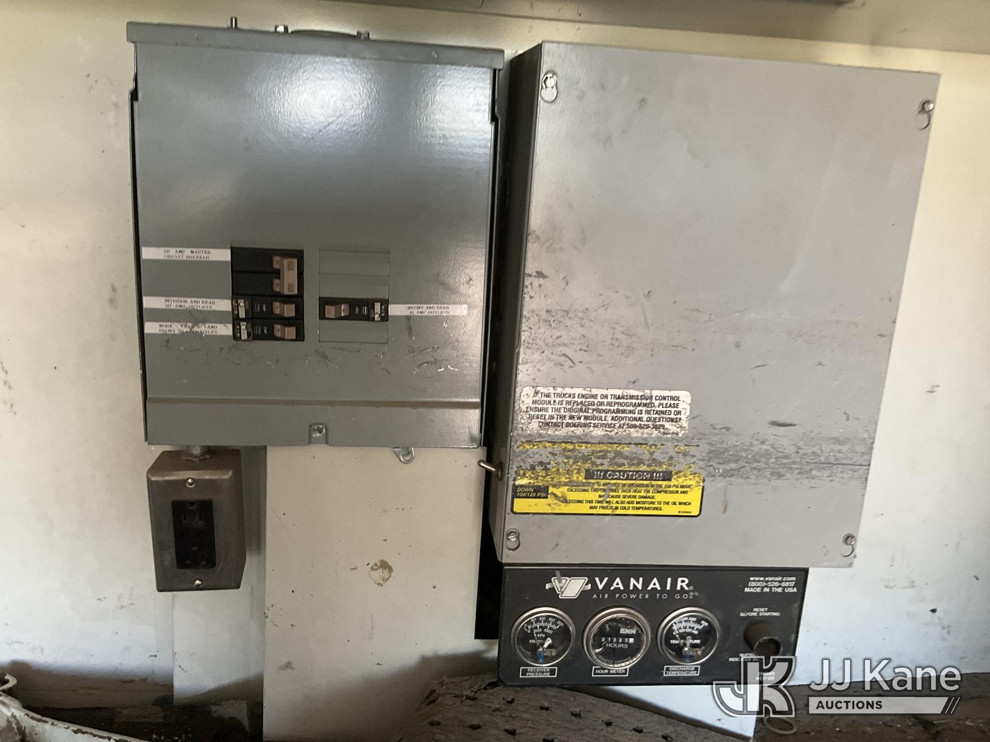 (Rome, NY) 2015 International 4300 Enclosed Utility/Air Compressor Truck Runs & Moves, Check Engine