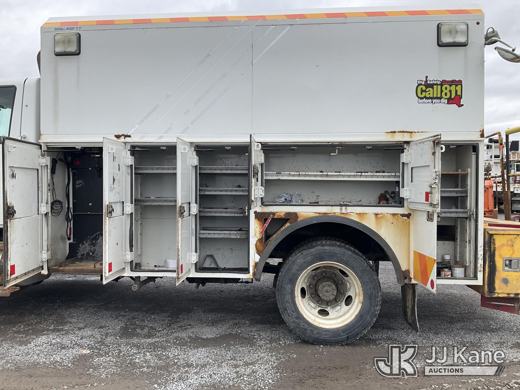 (Rome, NY) 2015 International 4300 Enclosed Utility/Air Compressor Truck Runs & Moves, Check Engine
