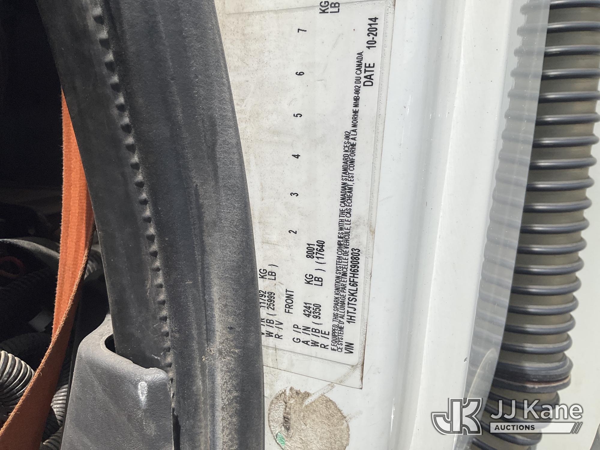 (Rome, NY) 2015 International 4300 Enclosed Utility/Air Compressor Truck Runs & Moves, Check Engine