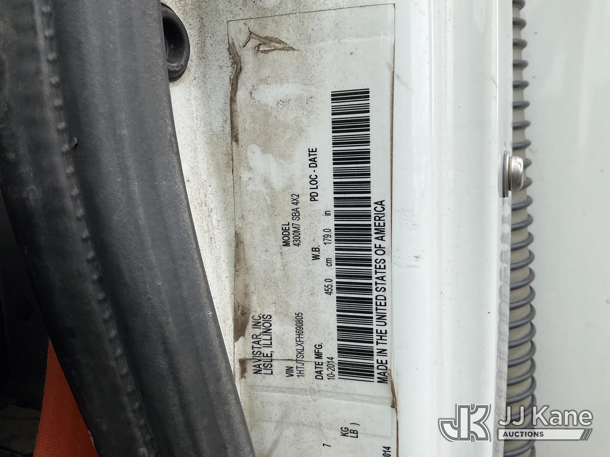 (Rome, NY) 2015 International 4300 Enclosed Utility/Air Compressor Truck Runs & Moves, Check Engine