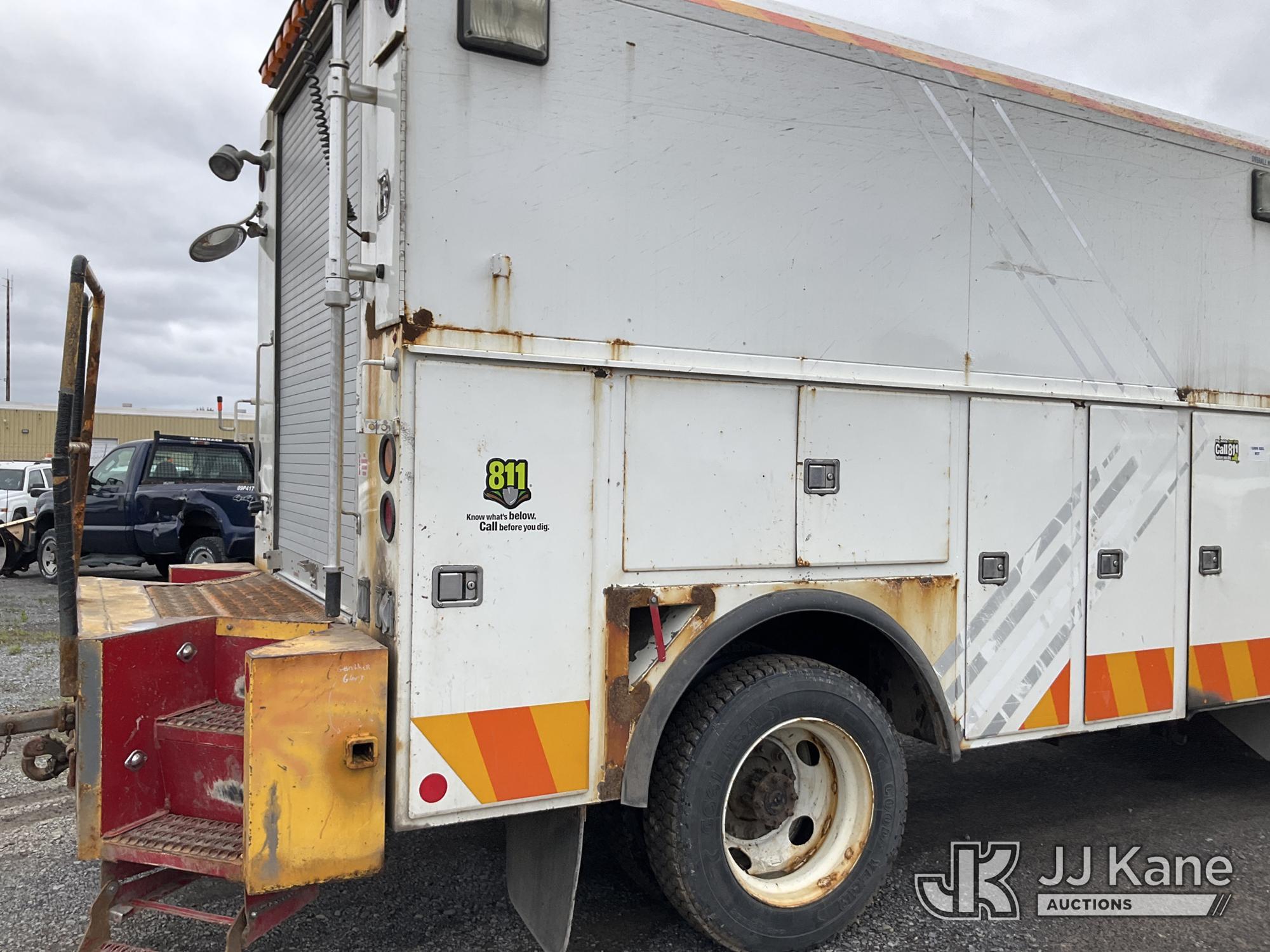 (Rome, NY) 2015 International 4300 Enclosed Utility/Air Compressor Truck Runs & Moves, Check Engine
