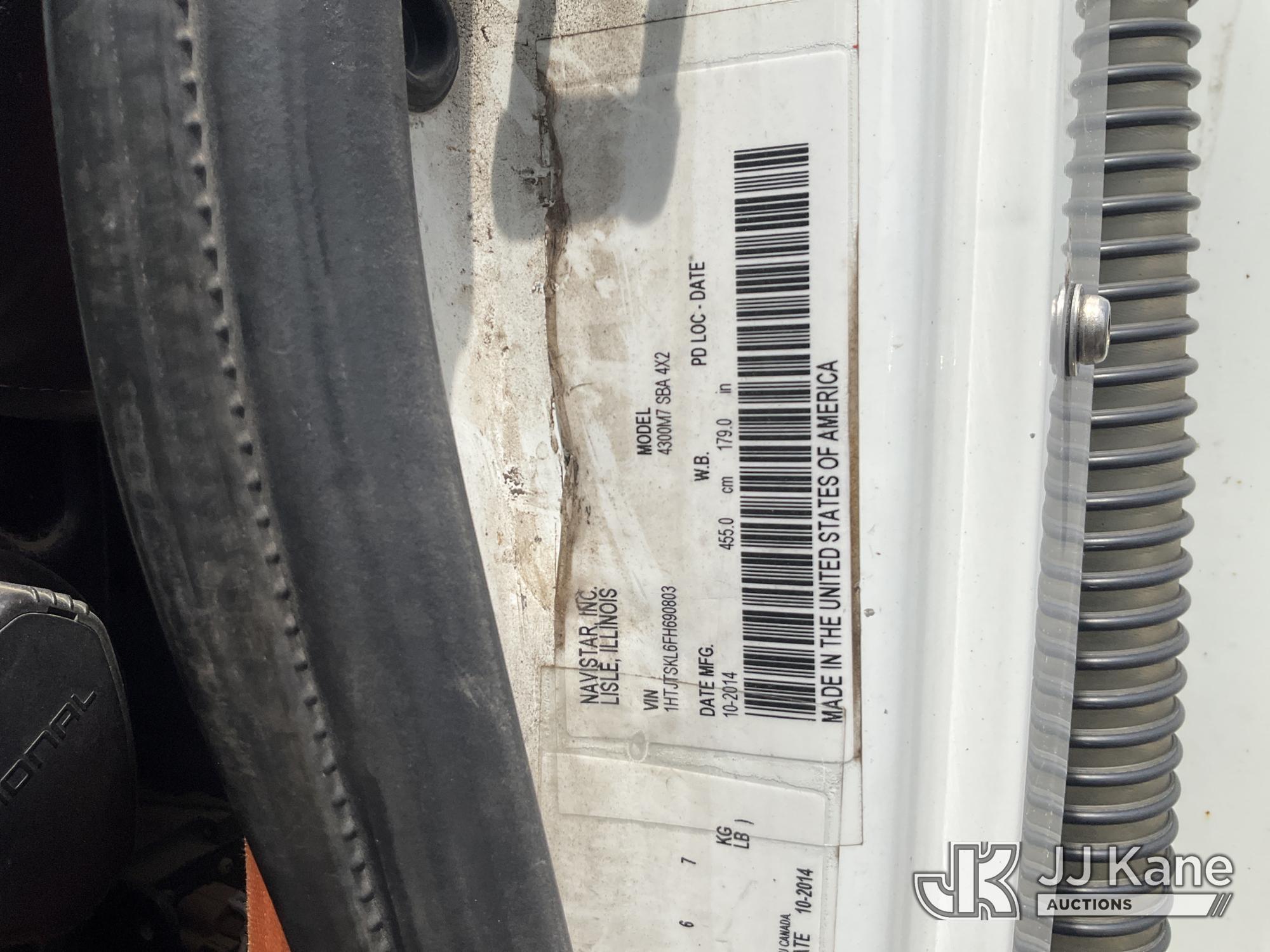 (Rome, NY) 2015 International 4300 Enclosed Utility/Air Compressor Truck Runs & Moves, Check Engine