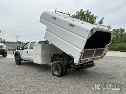 (Fort Wayne, IN) 2015 Ford F550 4x4 Crew-Cab Chipper Dump Truck Runs, Moves & Dump Body Operates) (W