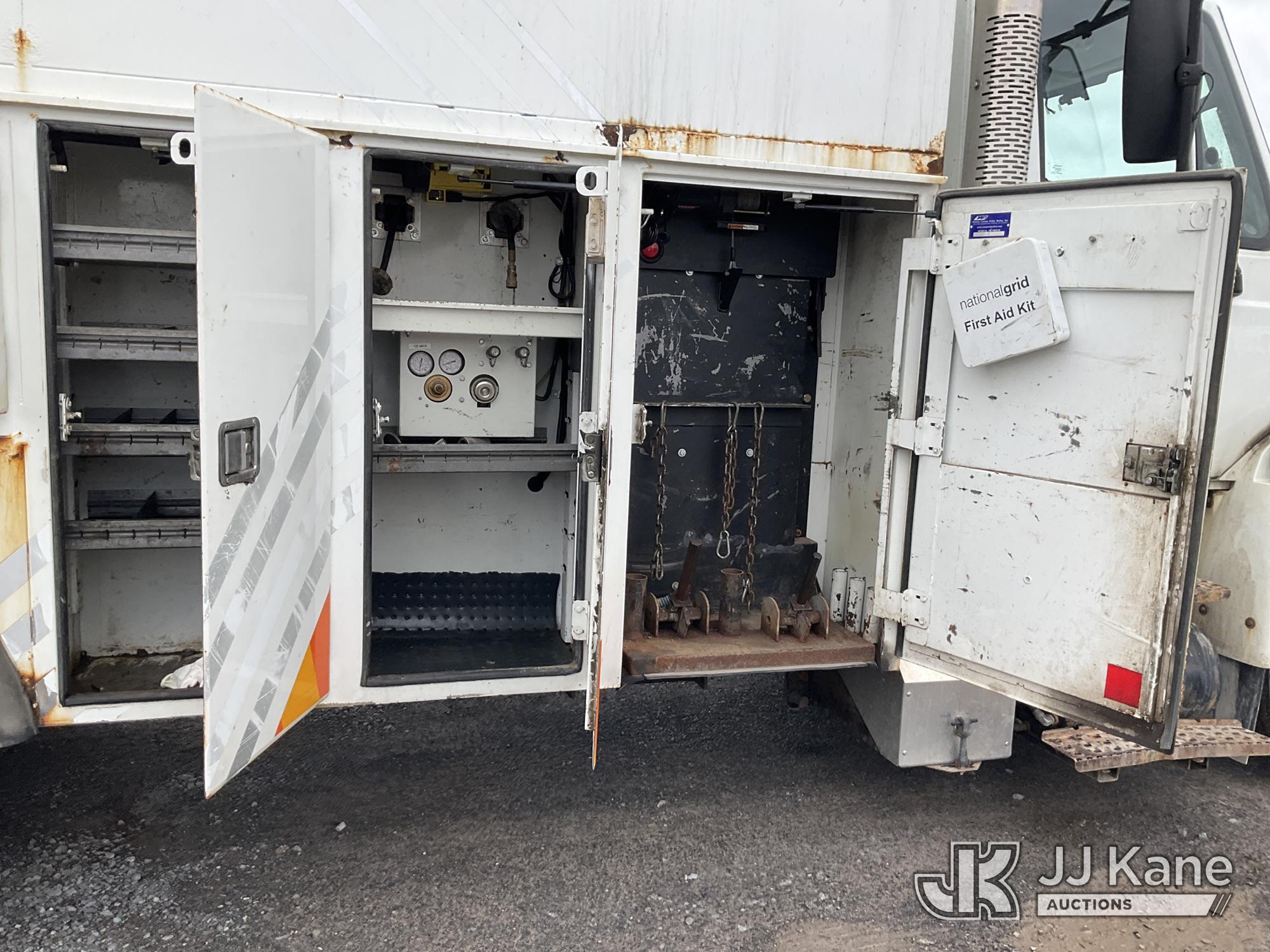 (Rome, NY) 2015 International 4300 Enclosed Utility/Air Compressor Truck Runs & Moves, Check Engine