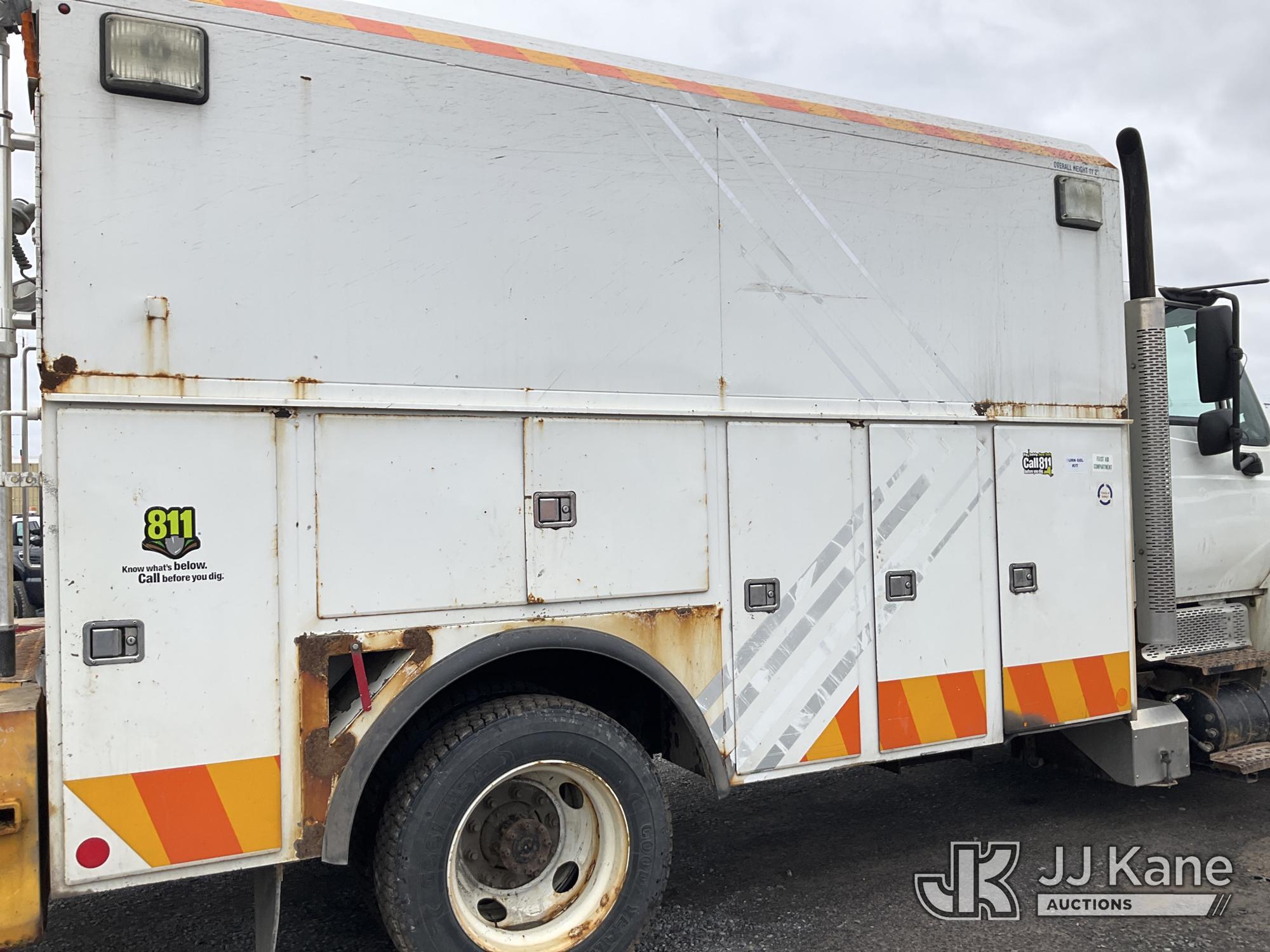 (Rome, NY) 2015 International 4300 Enclosed Utility/Air Compressor Truck Runs & Moves, Check Engine