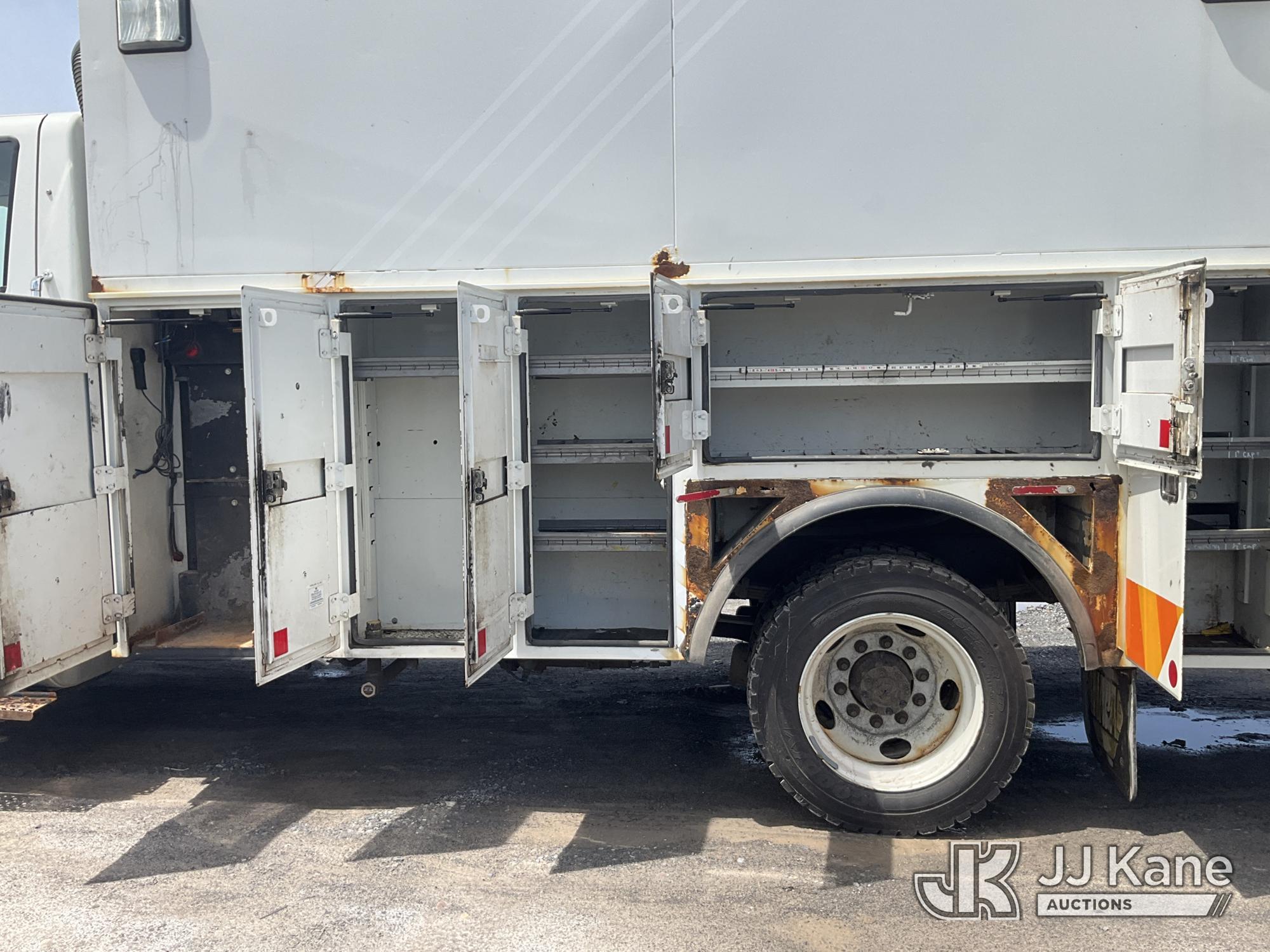(Rome, NY) 2015 International 4300 Enclosed Utility/Air Compressor Truck Runs & Moves, Check Engine
