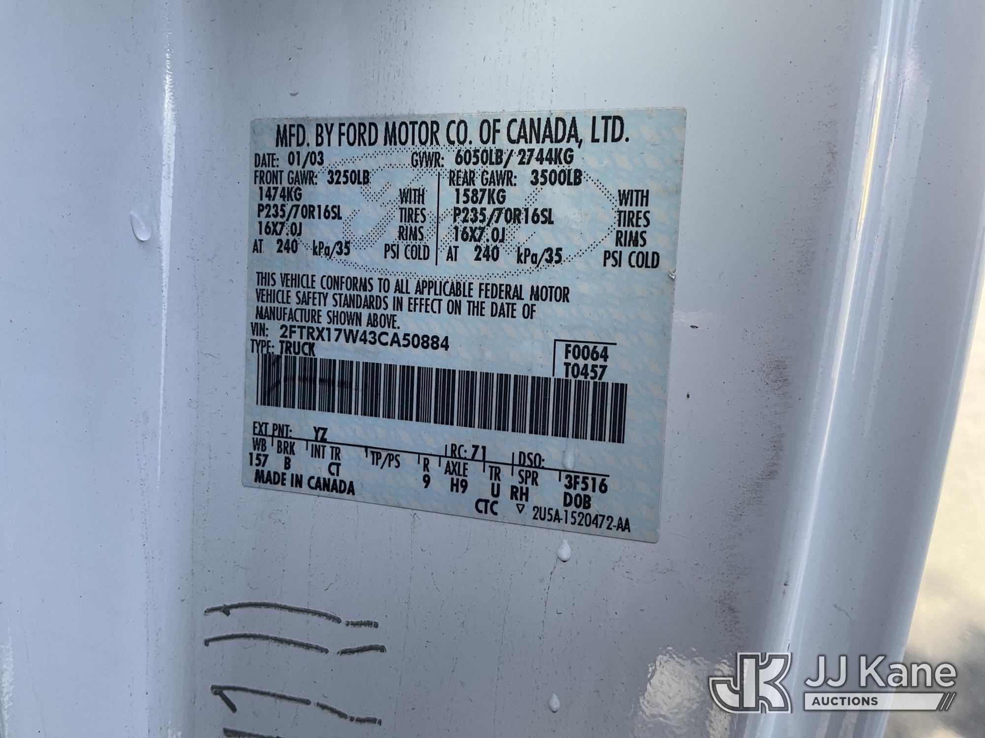 (Jurupa Valley, CA) 2003 Ford F-150 Extended-Cab Pickup Truck Runs & Moves) (Engine Light On