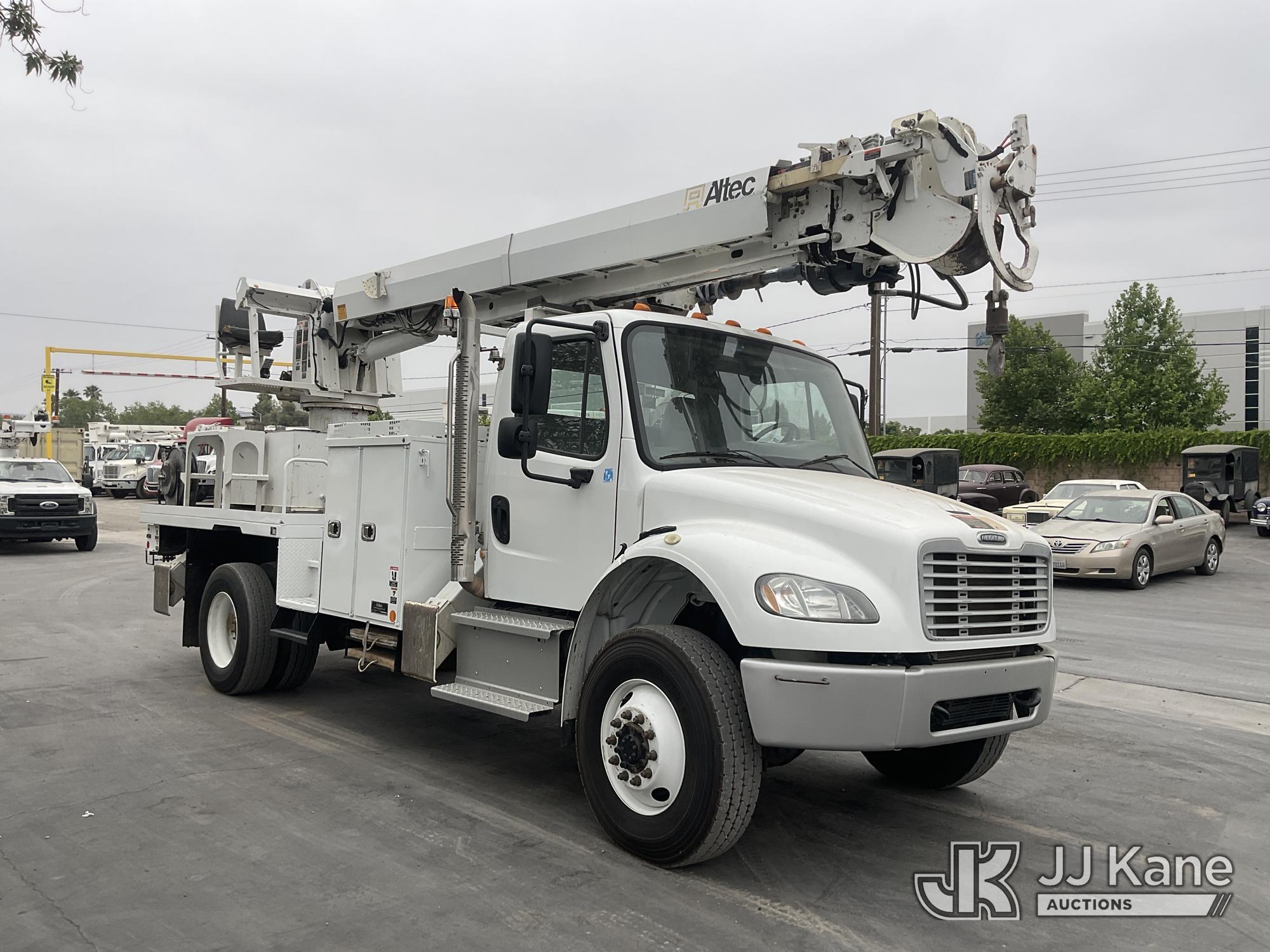 (Jurupa Valley, CA) Altec DM47B-TR, Digger Derrick rear mounted on 2017 Freightliner M2 106 4x4 Serv