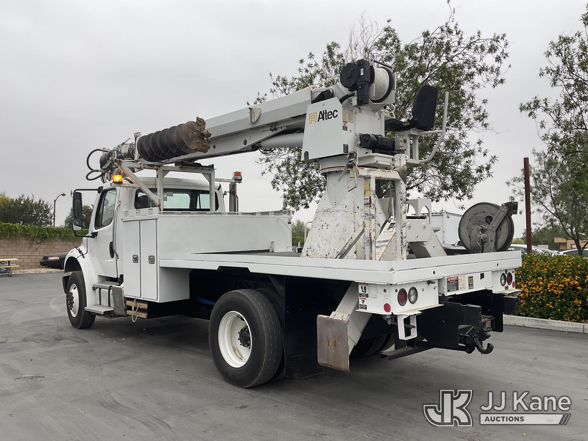 (Jurupa Valley, CA) Altec DM47B-TR, Digger Derrick rear mounted on 2017 Freightliner M2 106 4x4 Serv