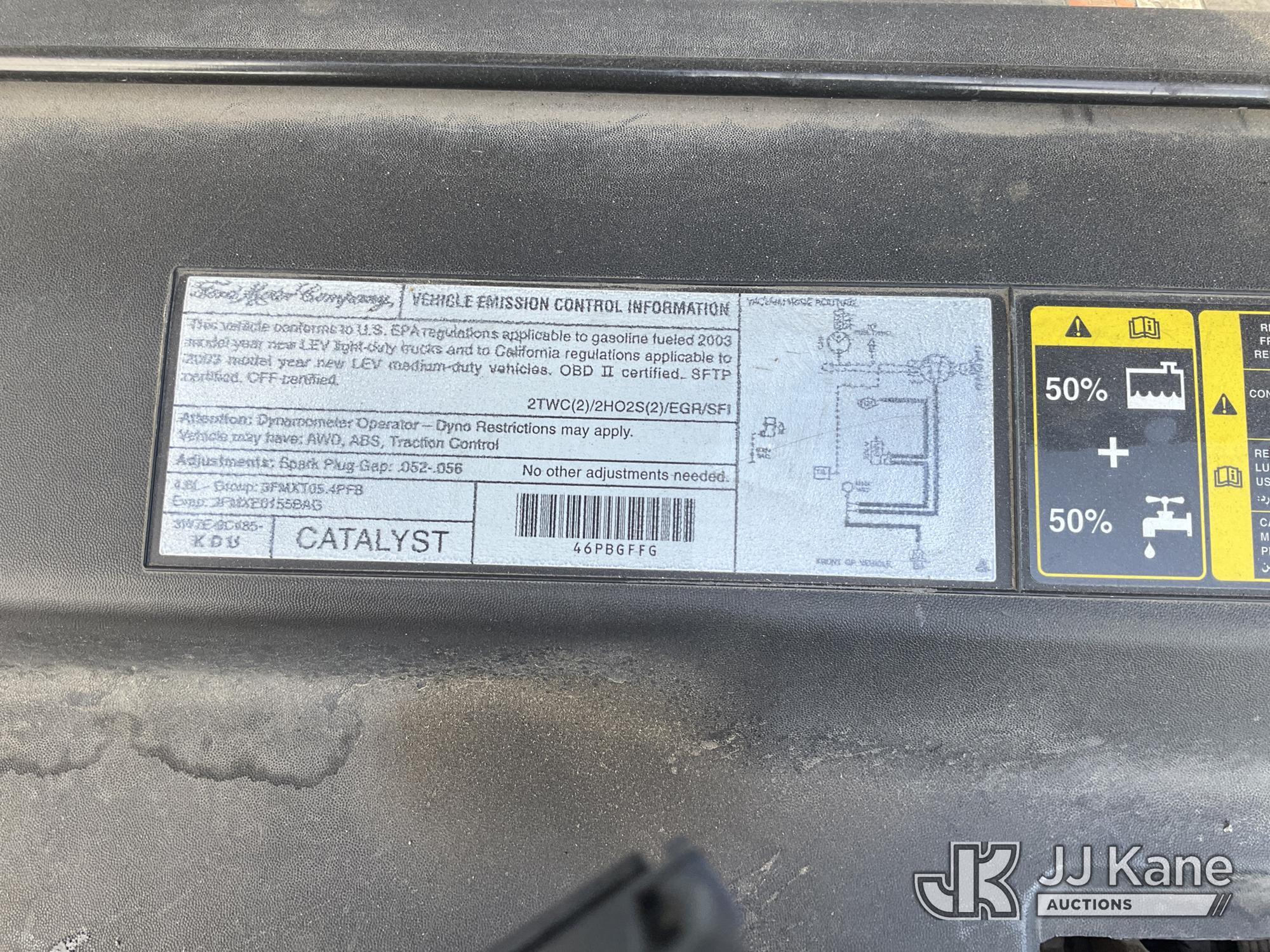 (Jurupa Valley, CA) 2003 Ford F-150 Extended-Cab Pickup Truck Runs & Moves) (Engine Light On