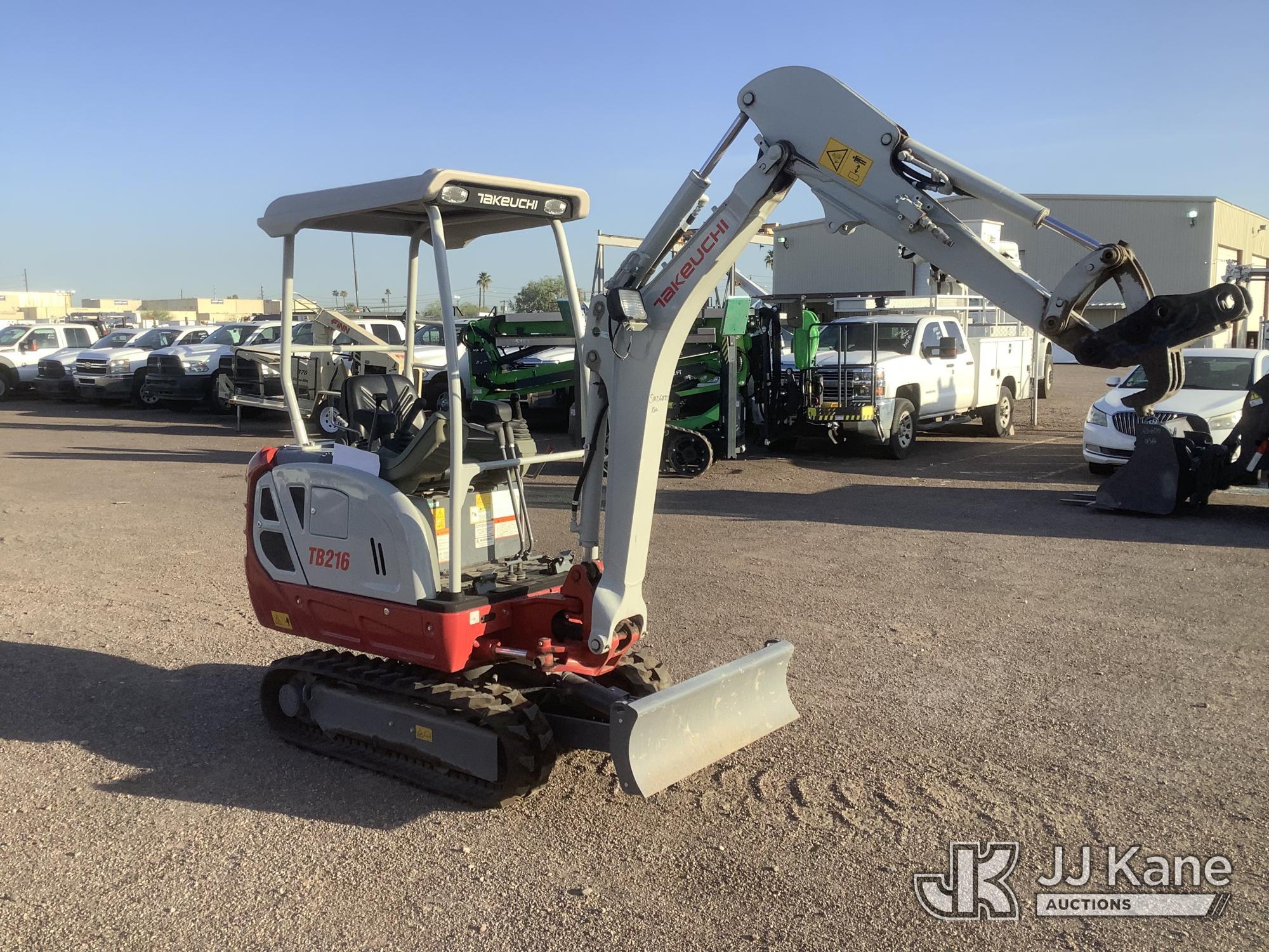 (Phoenix, AZ) 2023 Takeuchi TB216 Mini Hydraulic Excavator Runs, Moves & Operates