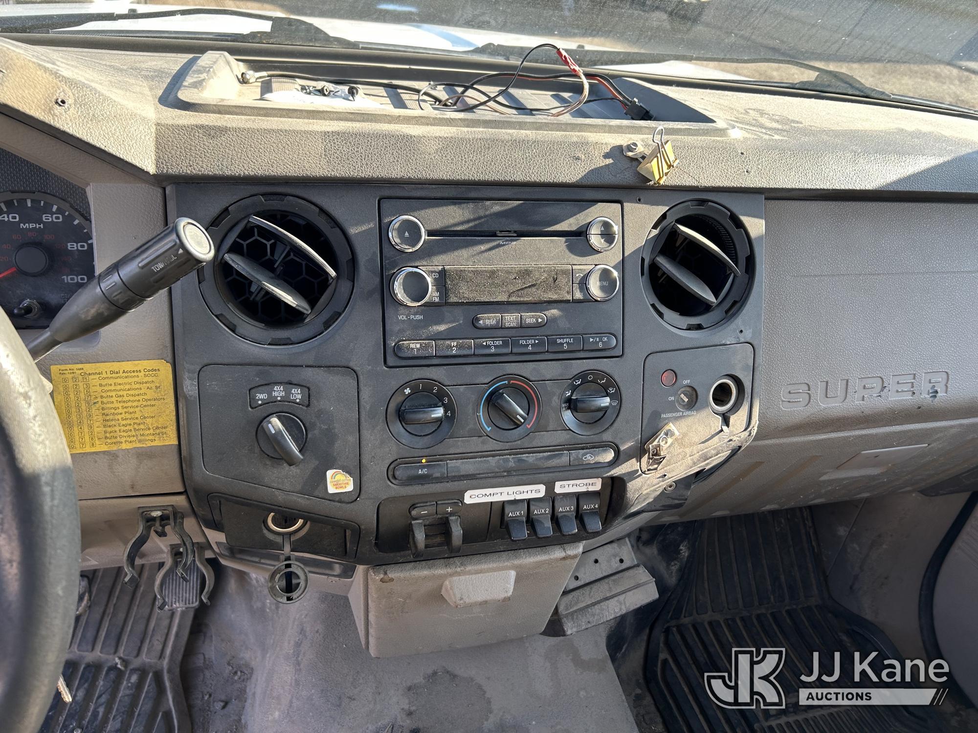 (Kalispell, MT) 2009 Ford F350 4x4 Enclosed Service Truck Runs & Moves) (Jump To Start, Driver Door